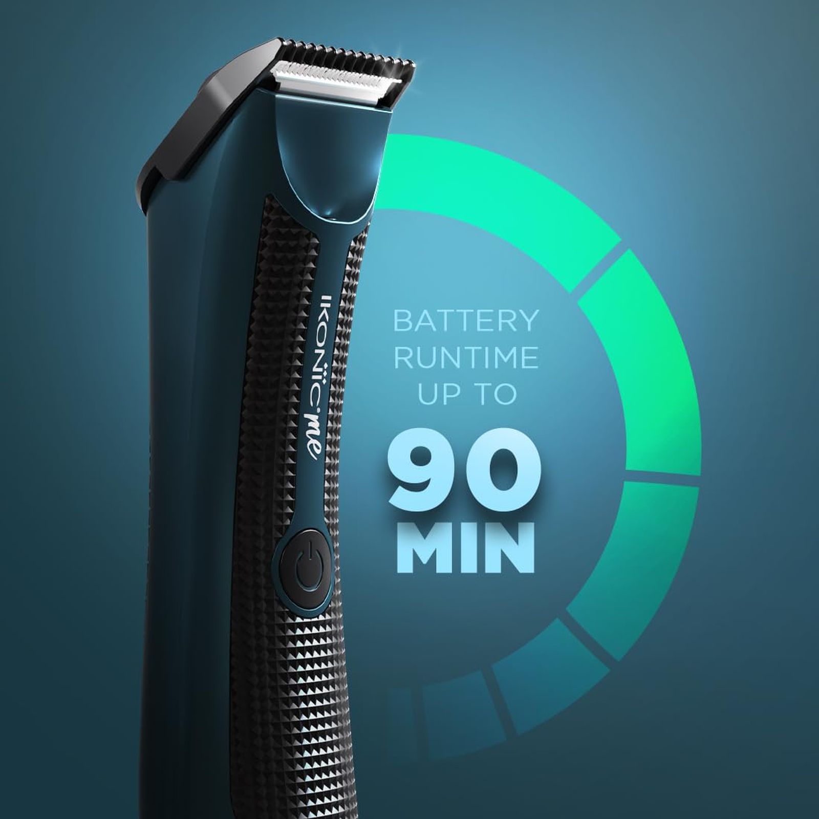 Ikonic Rechargeable Cordless Dry Trimmer for Beard and Body with 3 Length Settings for Men (90mins Runtime, Quick Charging, Blue)_4