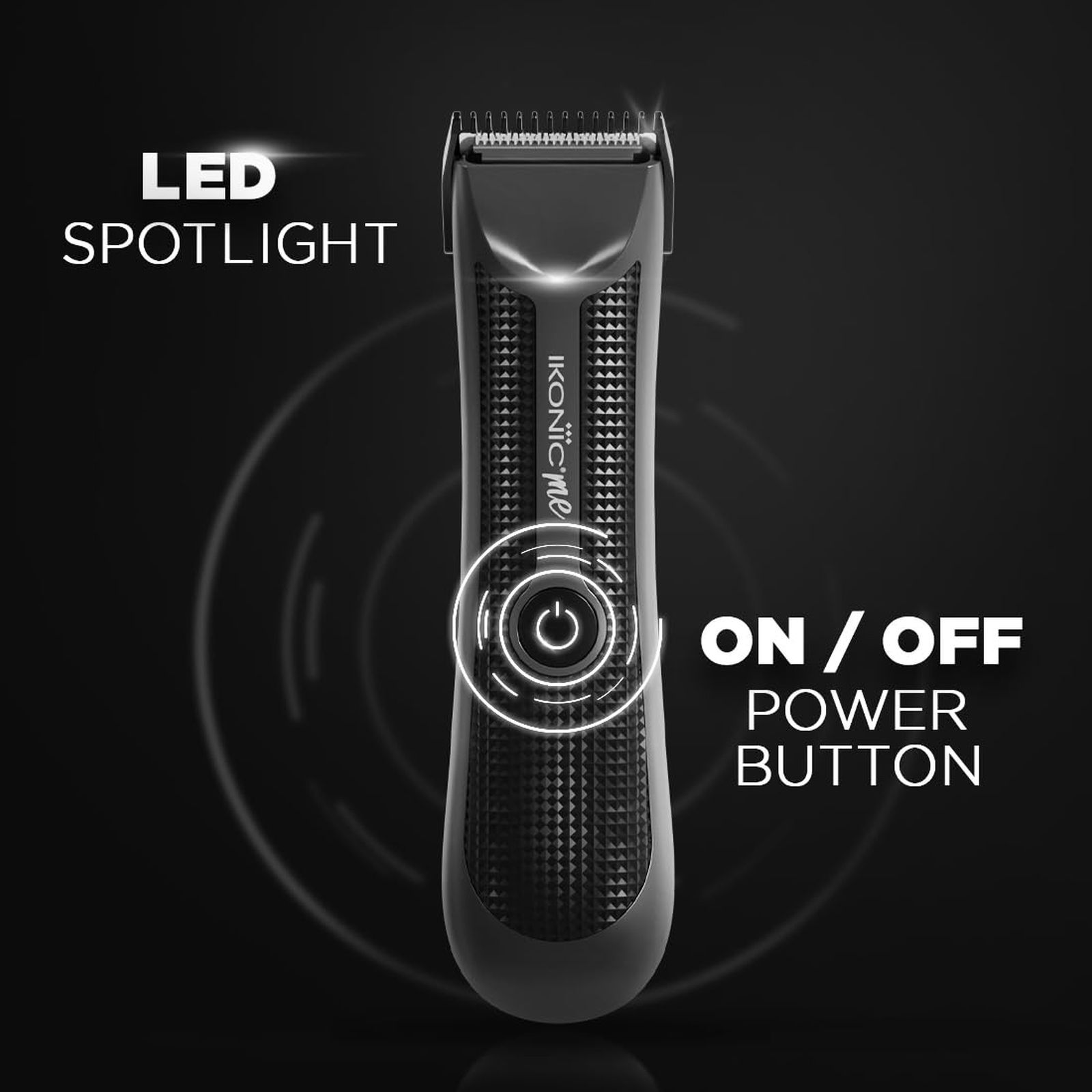 Ikonic Rechargeable Cordless Dry Trimmer for Beard and Body with 3 Length Settings for Men (90mins Runtime, Quick Charging, Grey)_6