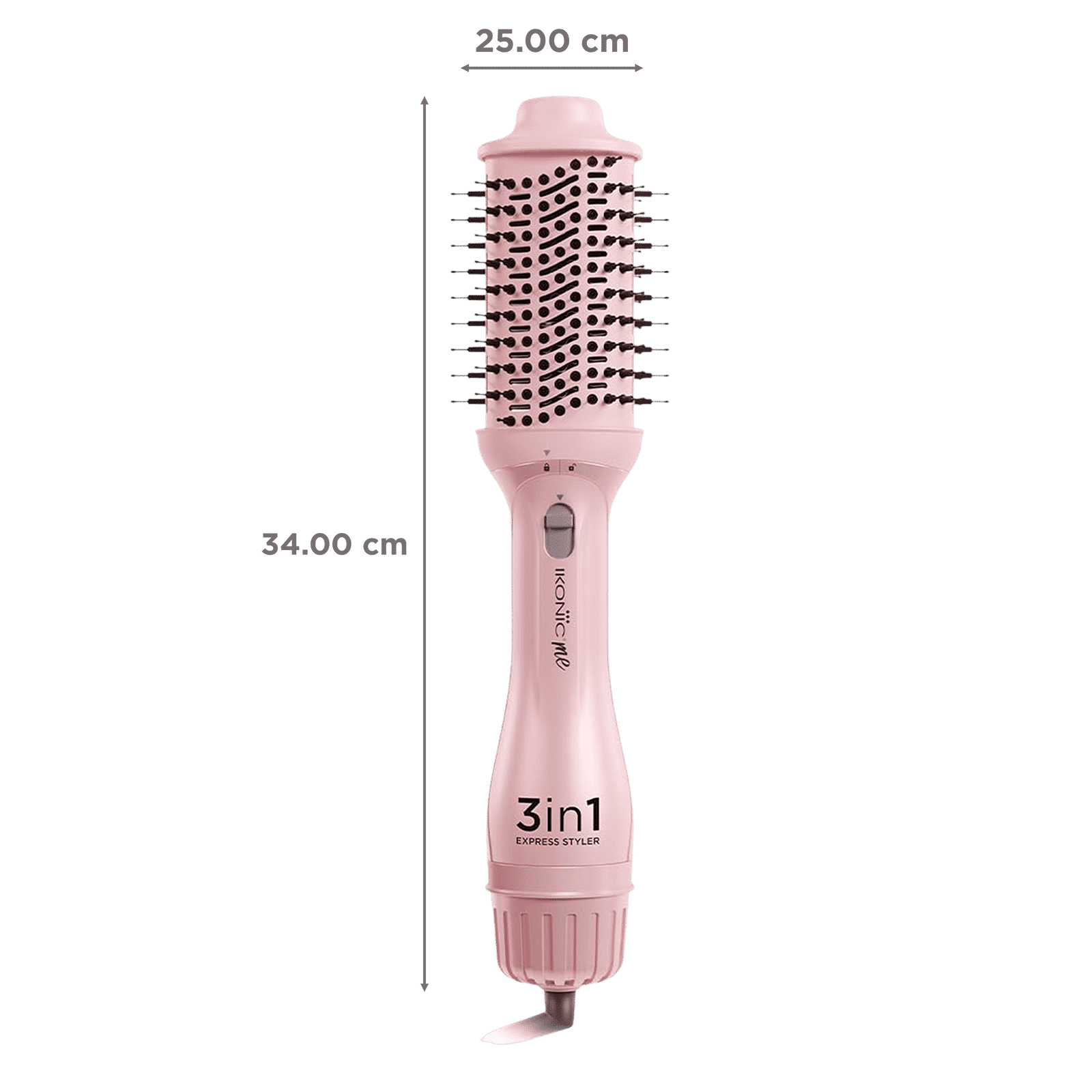 Ikonic Me Express 3-in-1 Hair Styler with Ceramic Titanium Coated Barrel (Innovative Airflow Vents, Pink)_2