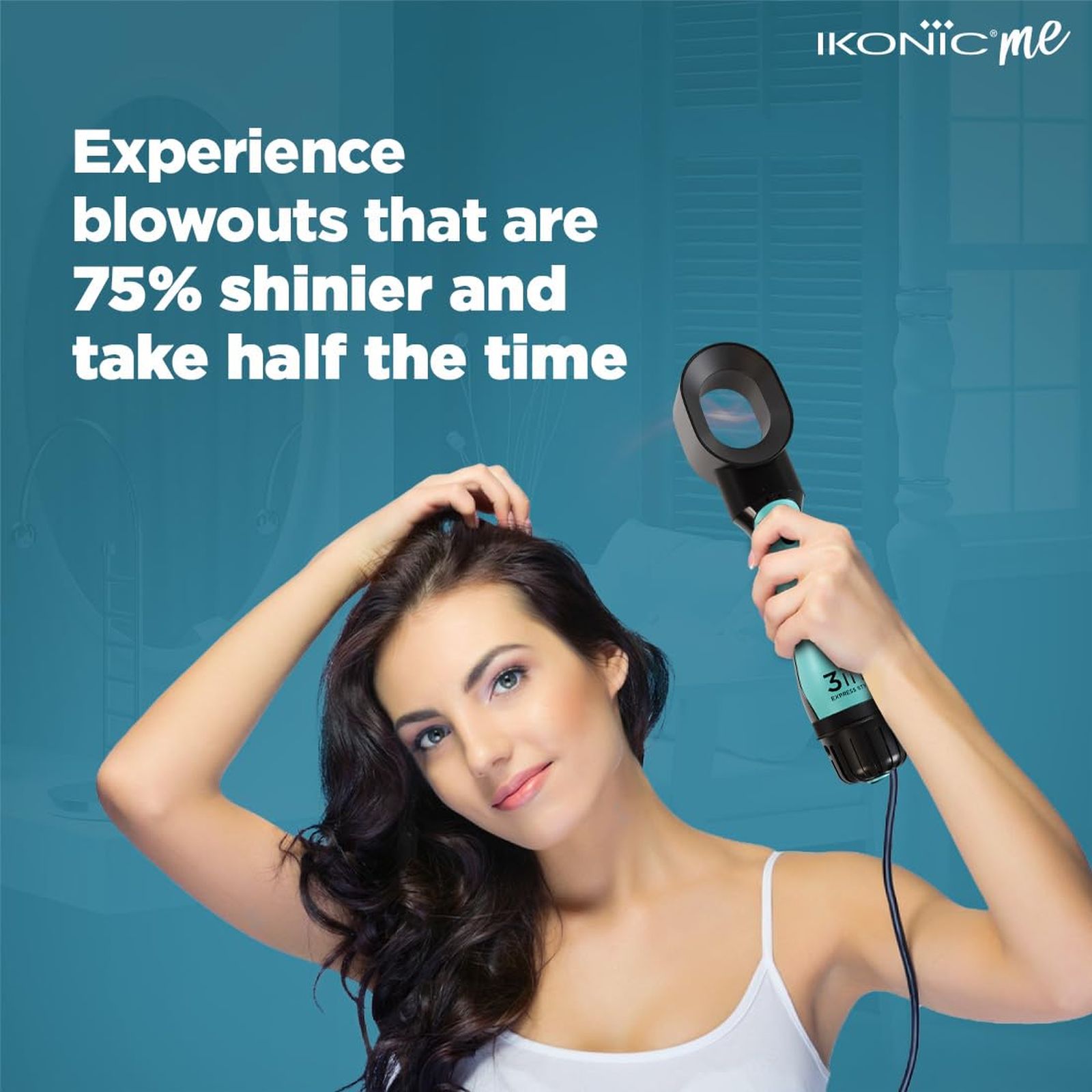 Ikonic Me Express 3-in-1 Hair Styler with Ceramic Titanium Coated Barrel (Innovative Airflow Vents, Tiffany)_7