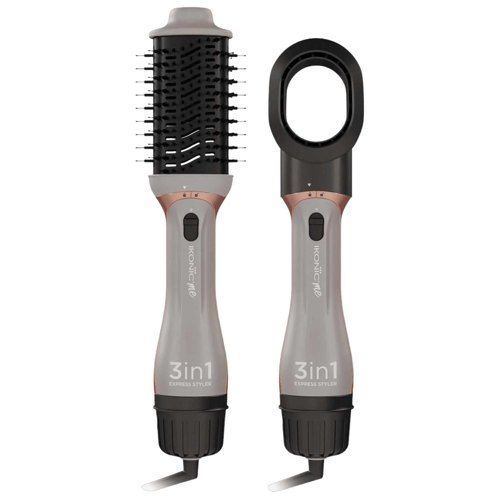 Ikonic Me Express 3-in-1 Hair Styler with Ceramic Titanium Coated Barrel (Innovative Airflow Vents, Grey)_1