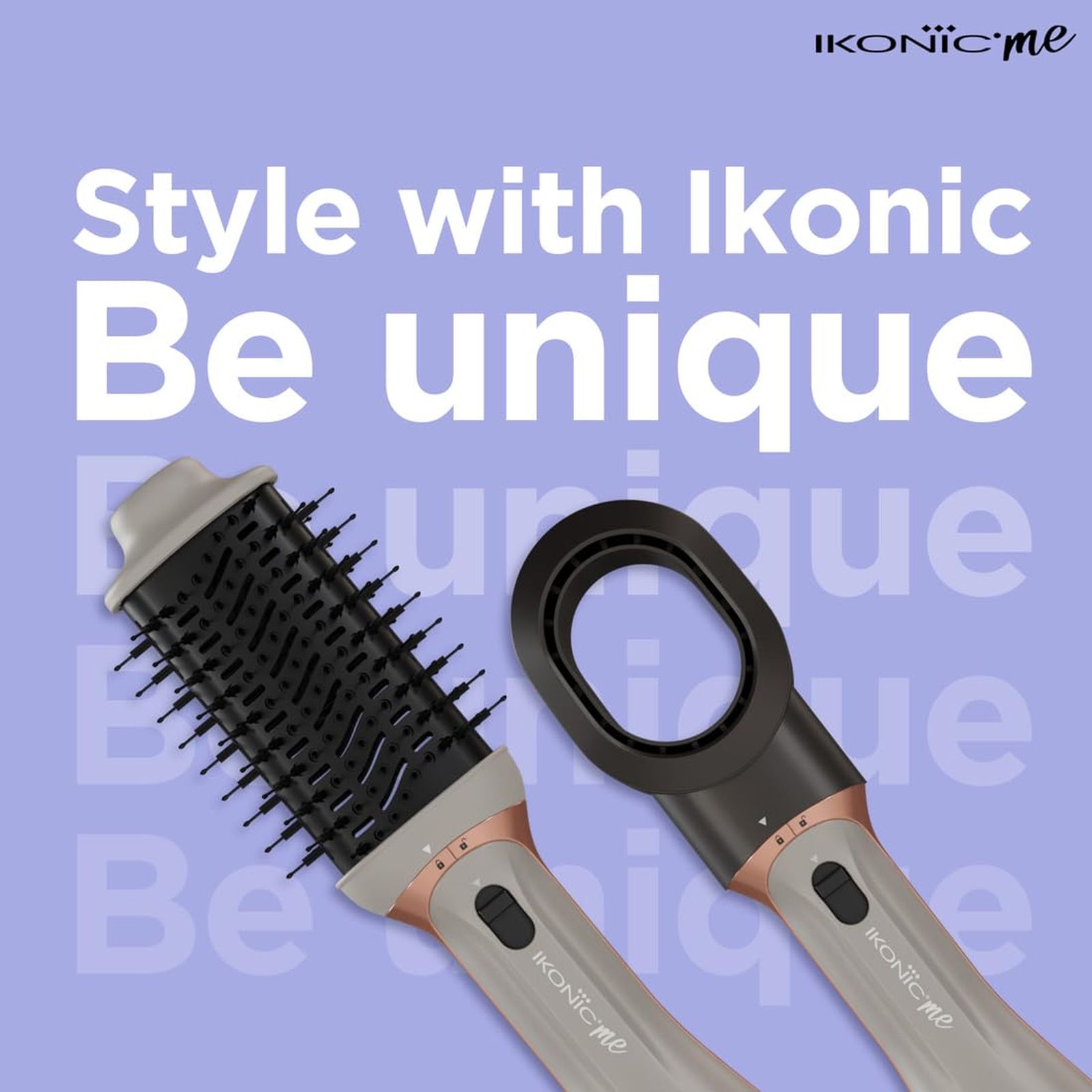 Ikonic Me Express 3-in-1 Hair Styler with Ceramic Titanium Coated Barrel (Innovative Airflow Vents, Grey)_5