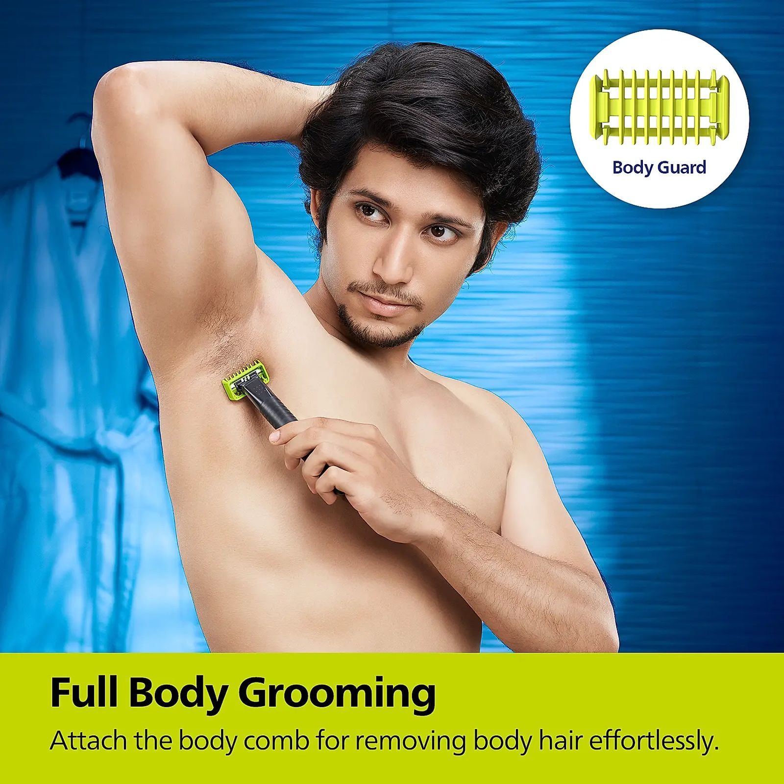 PHILIPS One Blade Rechargeable Cordless Grooming Kit for Face and Body for Men (30mins Runtime, Dual Protection System, Charcoal Gray) PHILIPS One Blade Rechargeable Cordless Grooming Kit for Face and Body for Men (30mins Runtime, Dual Protection System, Charcoal Gray)_8