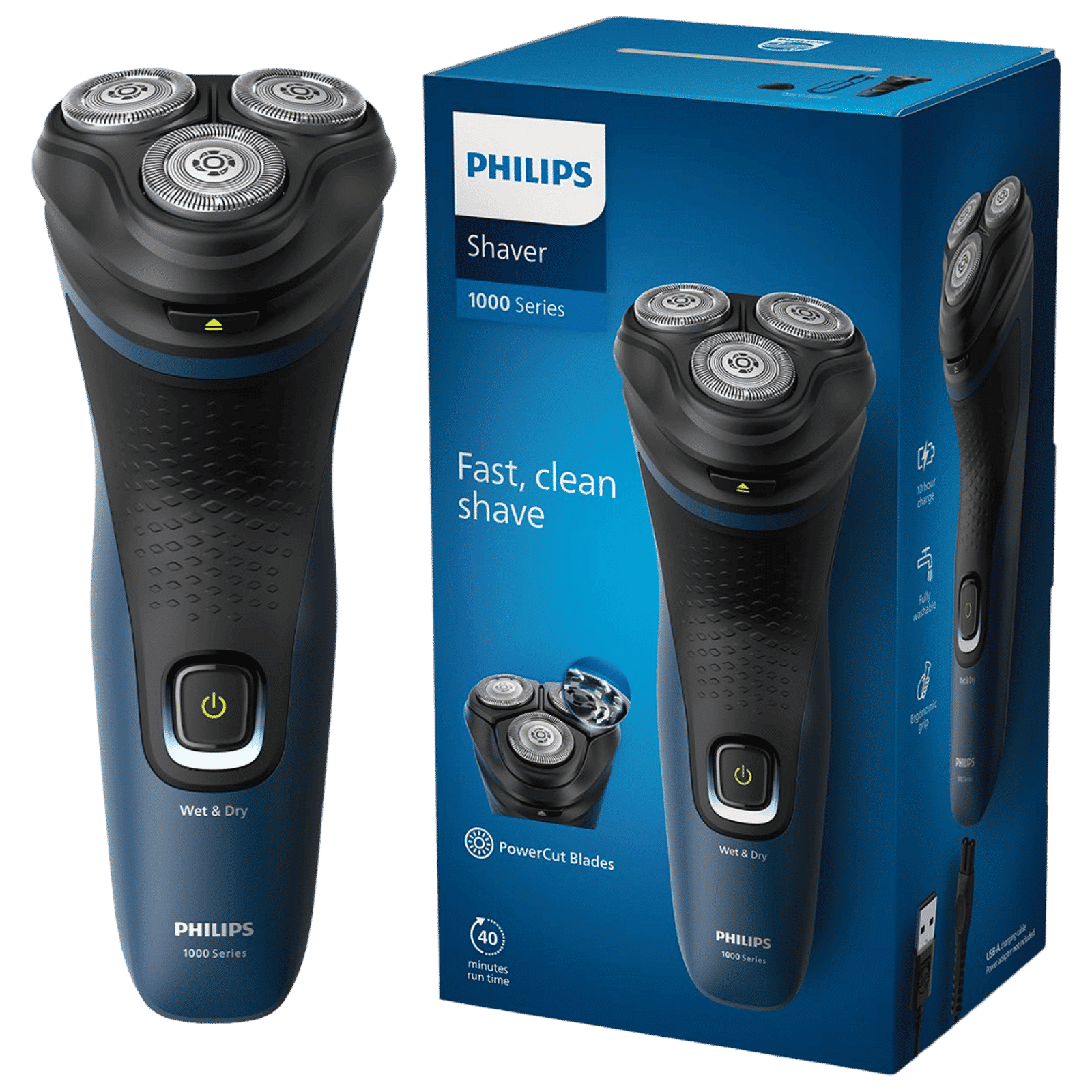 PHILIPS 1000 Series Rechargeable Cordless Shaver for Face for Men (40min Runtime, Fast Charging, Dark Grey) PHILIPS 1000 Series Rechargeable Cordless Shaver for Face for Men (40min Runtime, Fast Charging, Dark Grey)_1