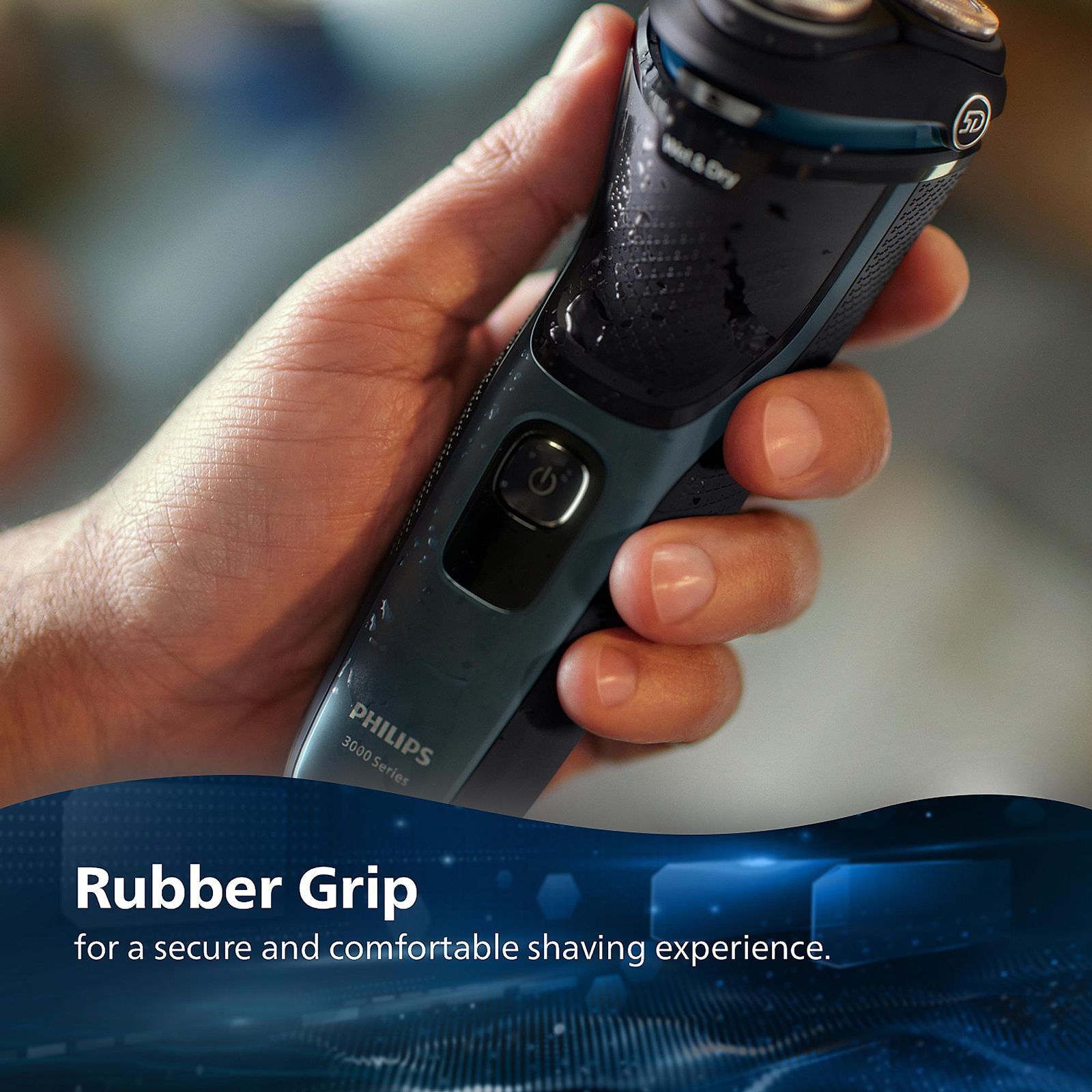 PHILIPS 3000 Series Rechargeable Cordless Shaver for Face for Men (60min Runtime, Skin Protect Technology, Black Silver)_4