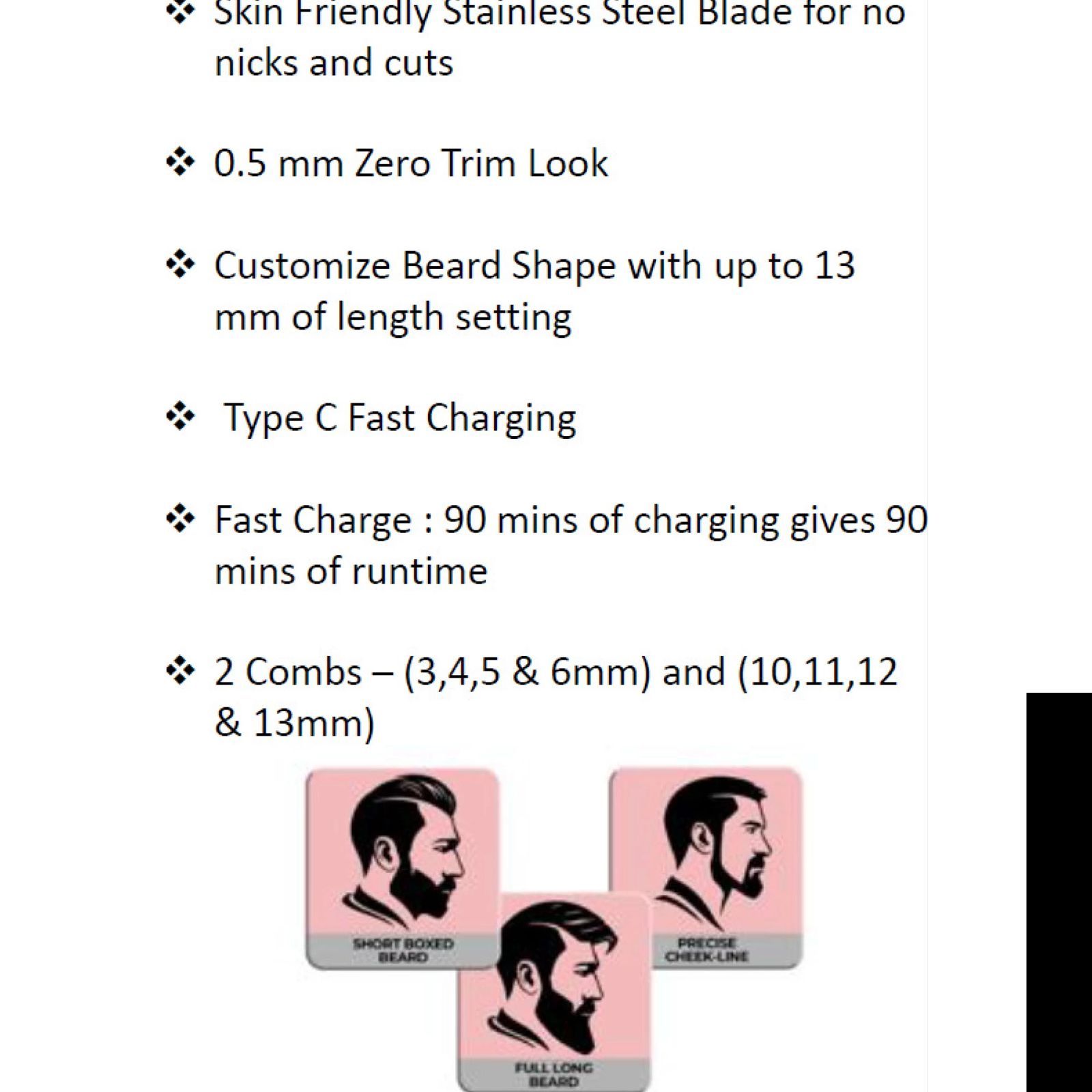 HAVELLS BT6112 Rechargeable Cordless Wet Trimmer for Beard, Body & Hair with 12 Length Settings for Men (90mins Runtime, Fast Charging, Black) HAVELLS BT6112 Rechargeable Cordless Wet Trimmer for Beard, Body & Hair with 12 Length Settings for Men (90mins Runtime, Fast Charging, Black)_10