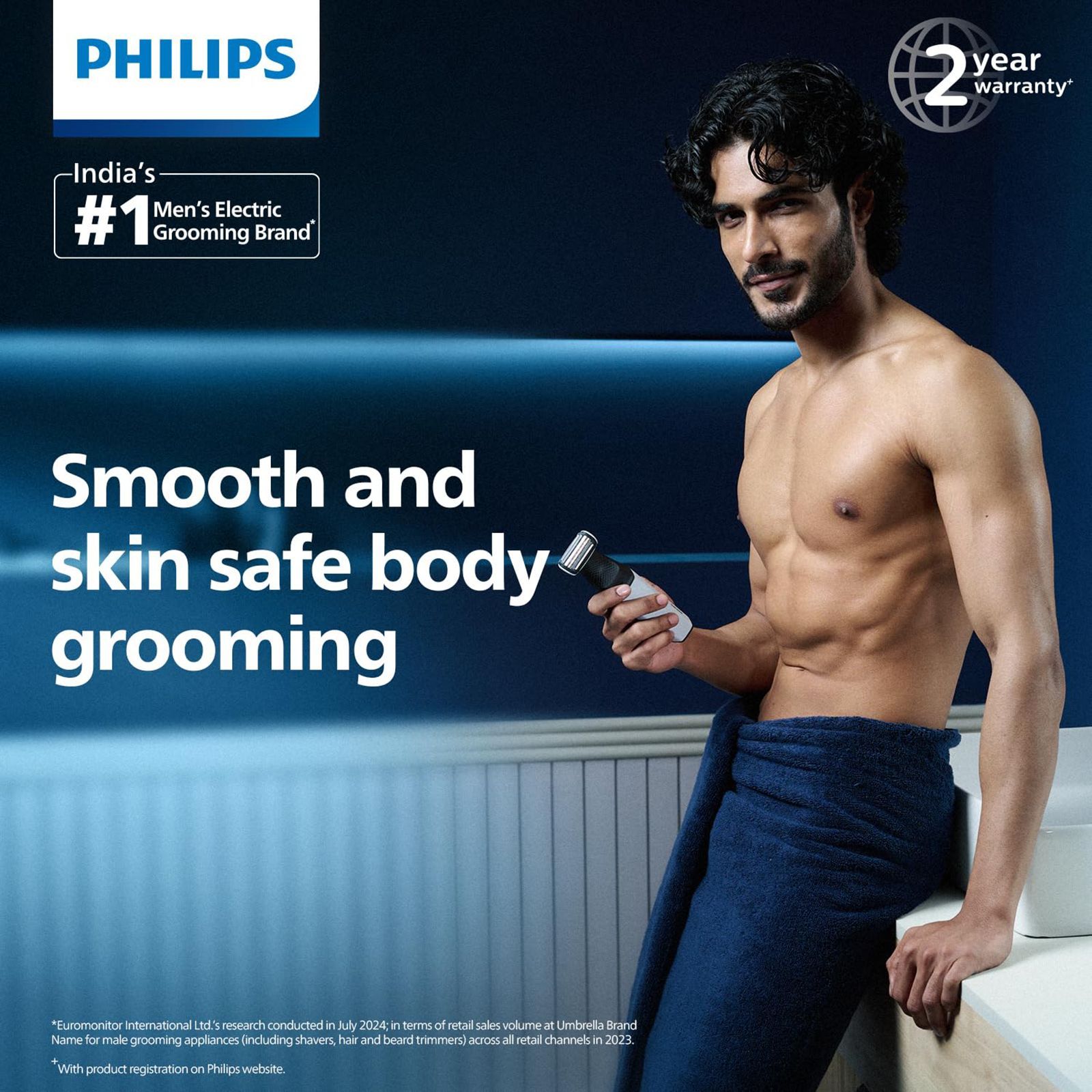 PHILIPS 3 Series Rechargeable Cordless Grooming Kit for Body & Intimate Area for Men (40mins Runtime, Contour Following 2D Technology, Grey)_7