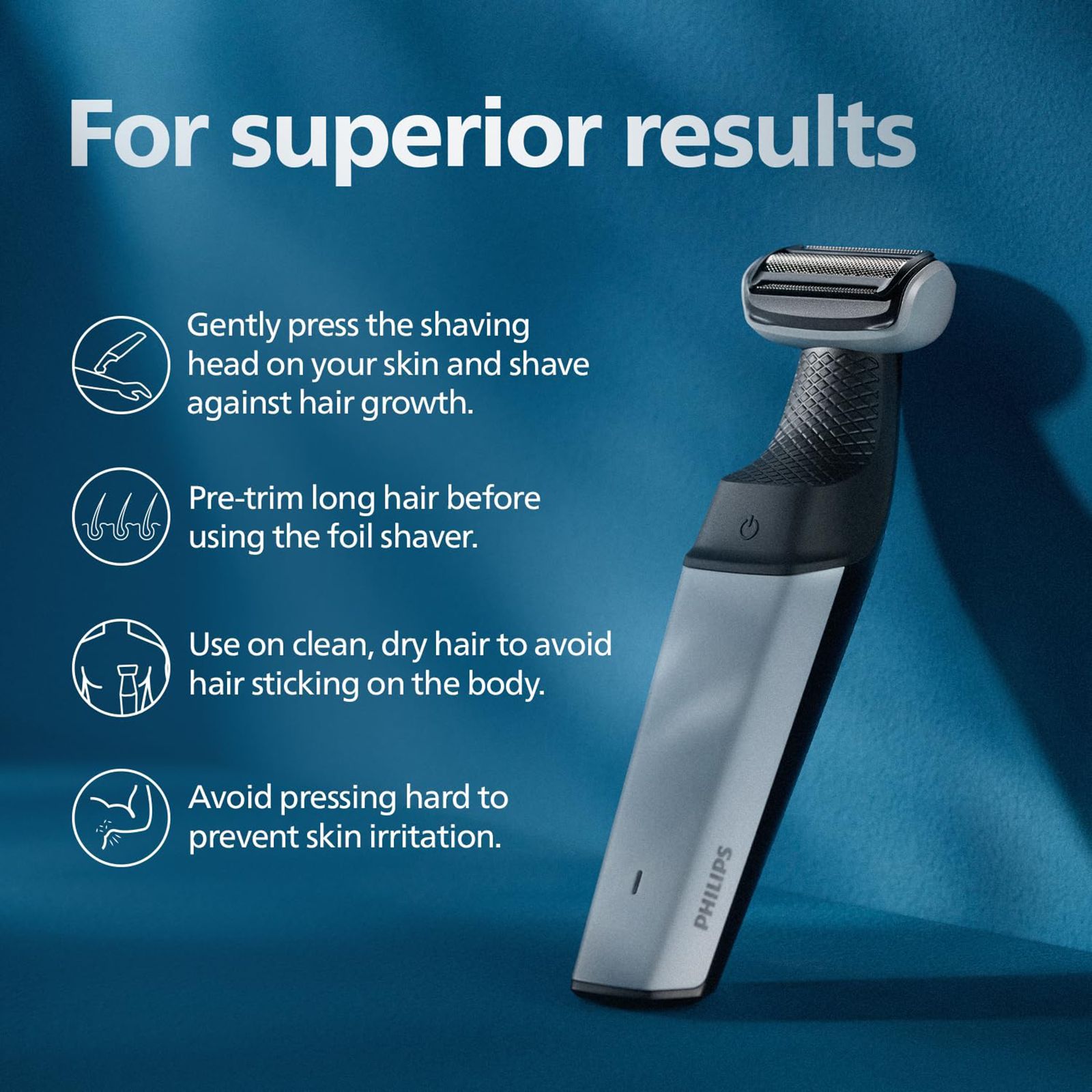PHILIPS 3 Series Rechargeable Cordless Grooming Kit for Body & Intimate Area for Men (40mins Runtime, Contour Following 2D Technology, Grey)_14