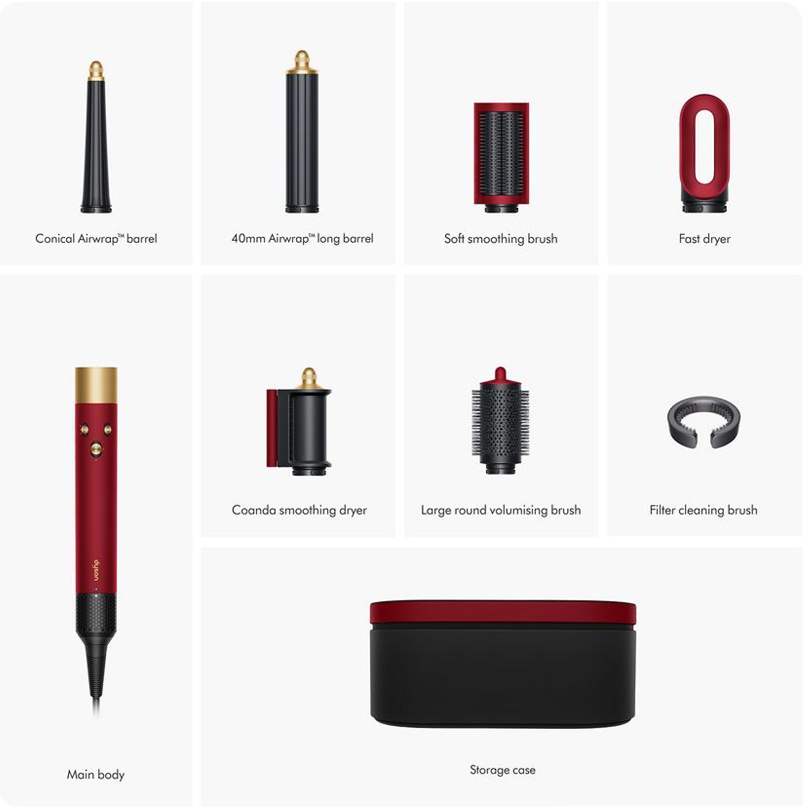 dyson Airwrap id 2-in-1 Multi Styler and dryer with Bluetooth Supported (Red Velvet and Gold) dyson Airwrap id 2-in-1 Multi Styler and dryer with Bluetooth Supported (Red Velvet and Gold)_5