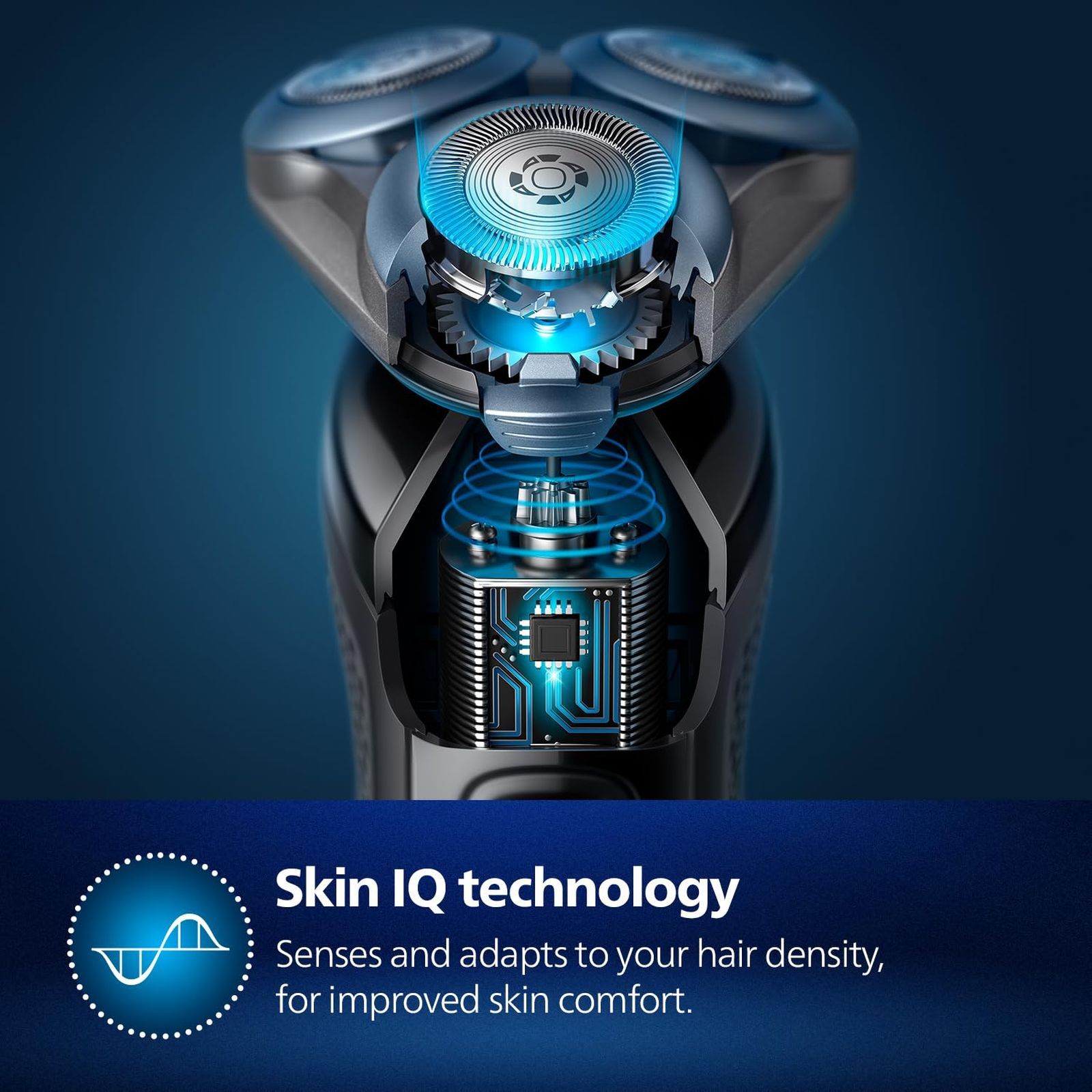 PHILIPS 5000 Series Rechargeable Cordless Shaver for Face for Men (60mins Runtime, SkinIQ Technology, Blue) PHILIPS 5000 Series Rechargeable Cordless Shaver for Face for Men (60mins Runtime, SkinIQ Technology, Blue)_6