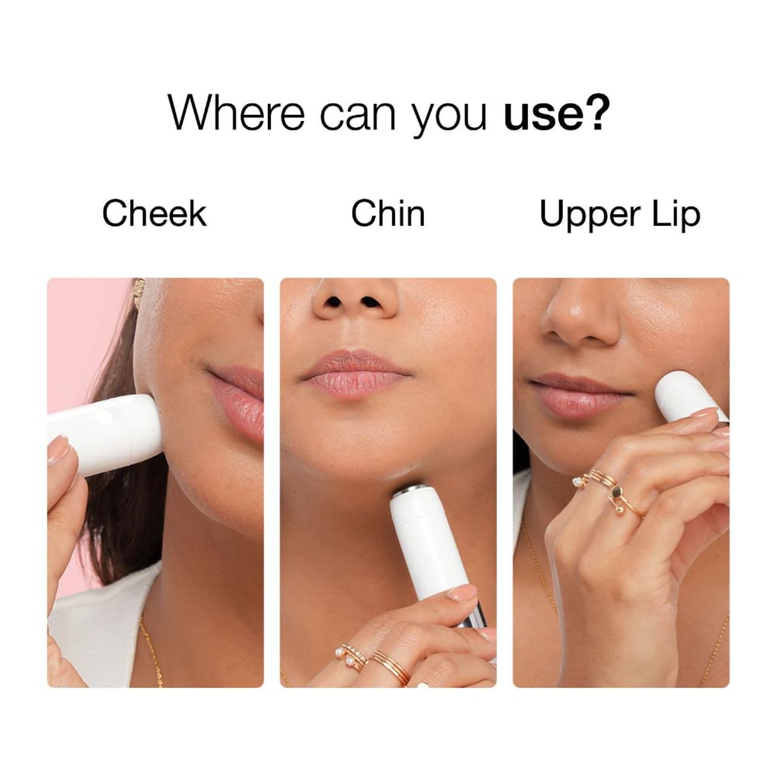 BRAUN FS1000 Cordless Wet & Dry Trimmer for Upper Lips, Chin & Cheeks for Women (With Smart light, White)_5