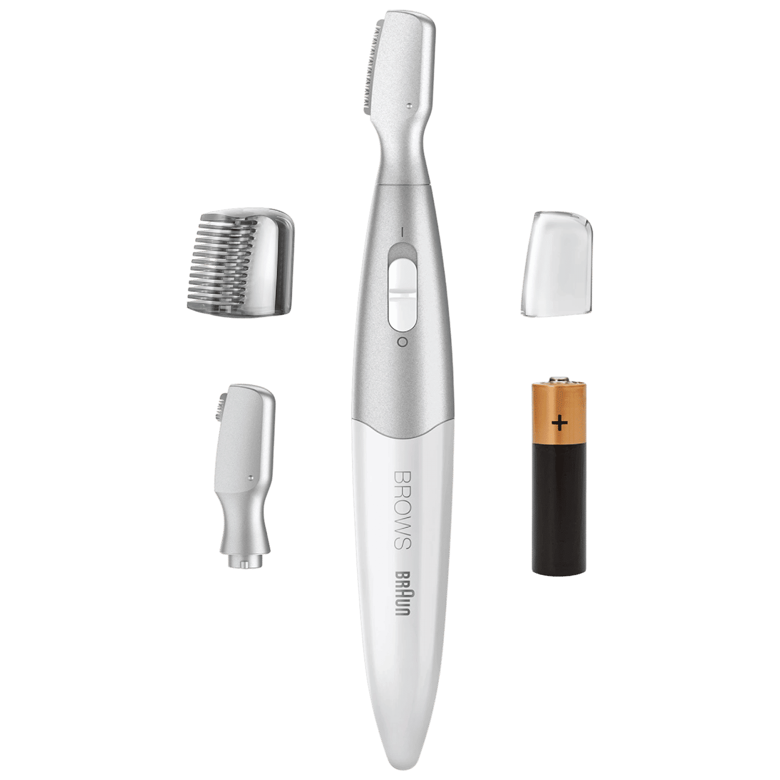 BRAUN FG1106 Cordless Wet & Dry Trimmer for Nose, Ear & Eyebrow with 4 Length Settings for Women (120mins Runtime, Water Resistant, Grey)_3