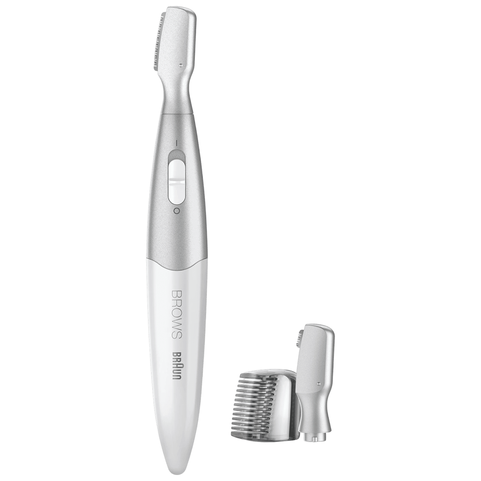 BRAUN FG1106 Cordless Wet & Dry Trimmer for Nose, Ear & Eyebrow with 4 Length Settings for Women (120mins Runtime, Water Resistant, Grey)_1