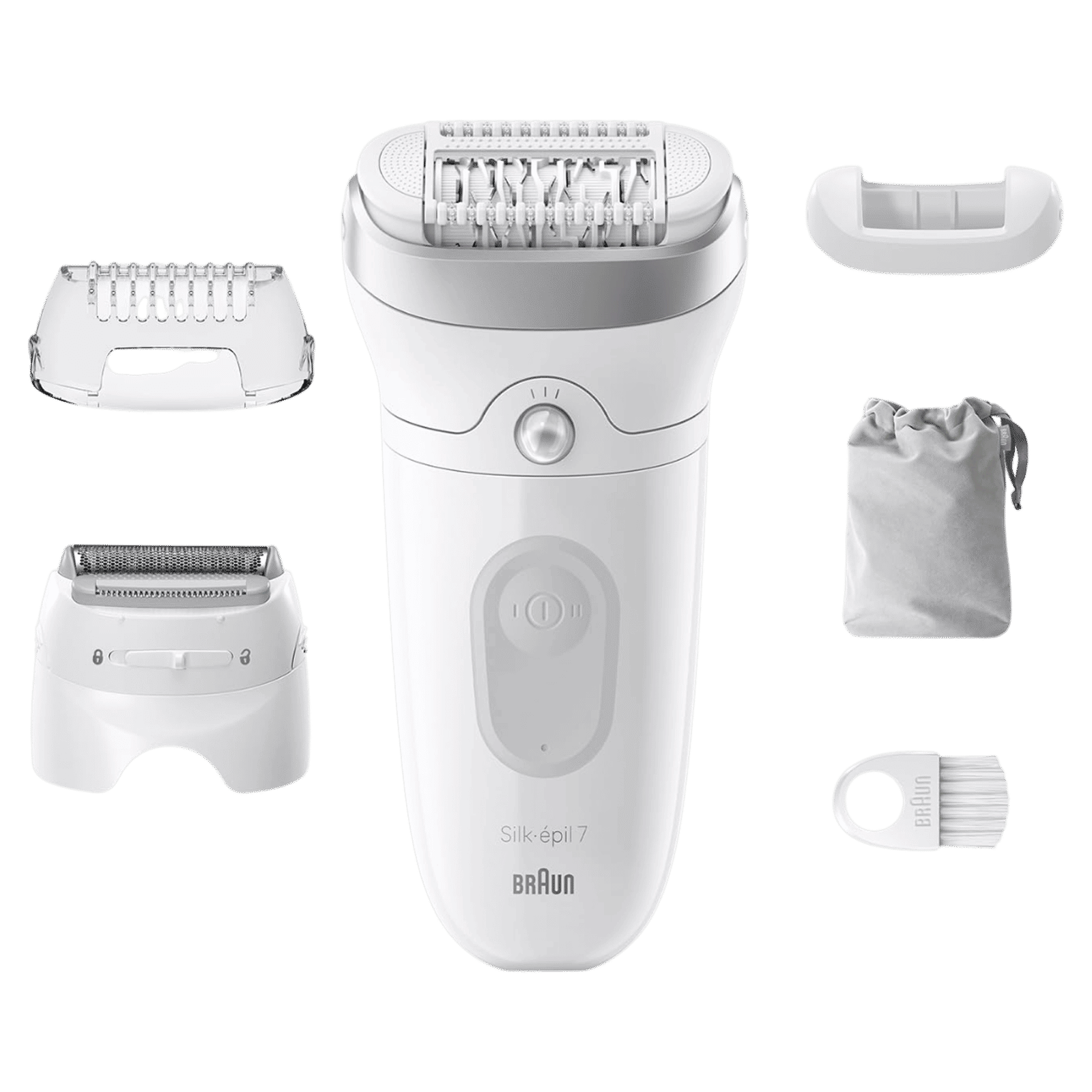 BRAUN Silk-epil 7-041 Rechargeable Cordless Wet & Dry Epilator for Body, Underarm & Foot with 2 Heads (Waterproof, White) BRAUN Silk-epil 7-041 Rechargeable Cordless Wet & Dry Epilator for Body, Underarm & Foot with 2 Heads (Waterproof, White)_1