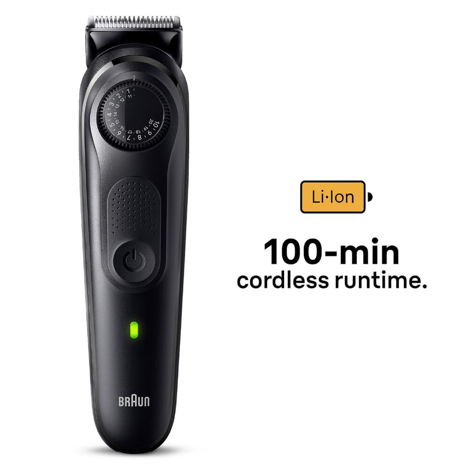BRAUN Series 5 Rechargeable Cordless Wet & Dry Trimmer for Beard & Moustache with 39 Length Settings for Men (100 Minutes Runtime, Quick Charging, Black)_3