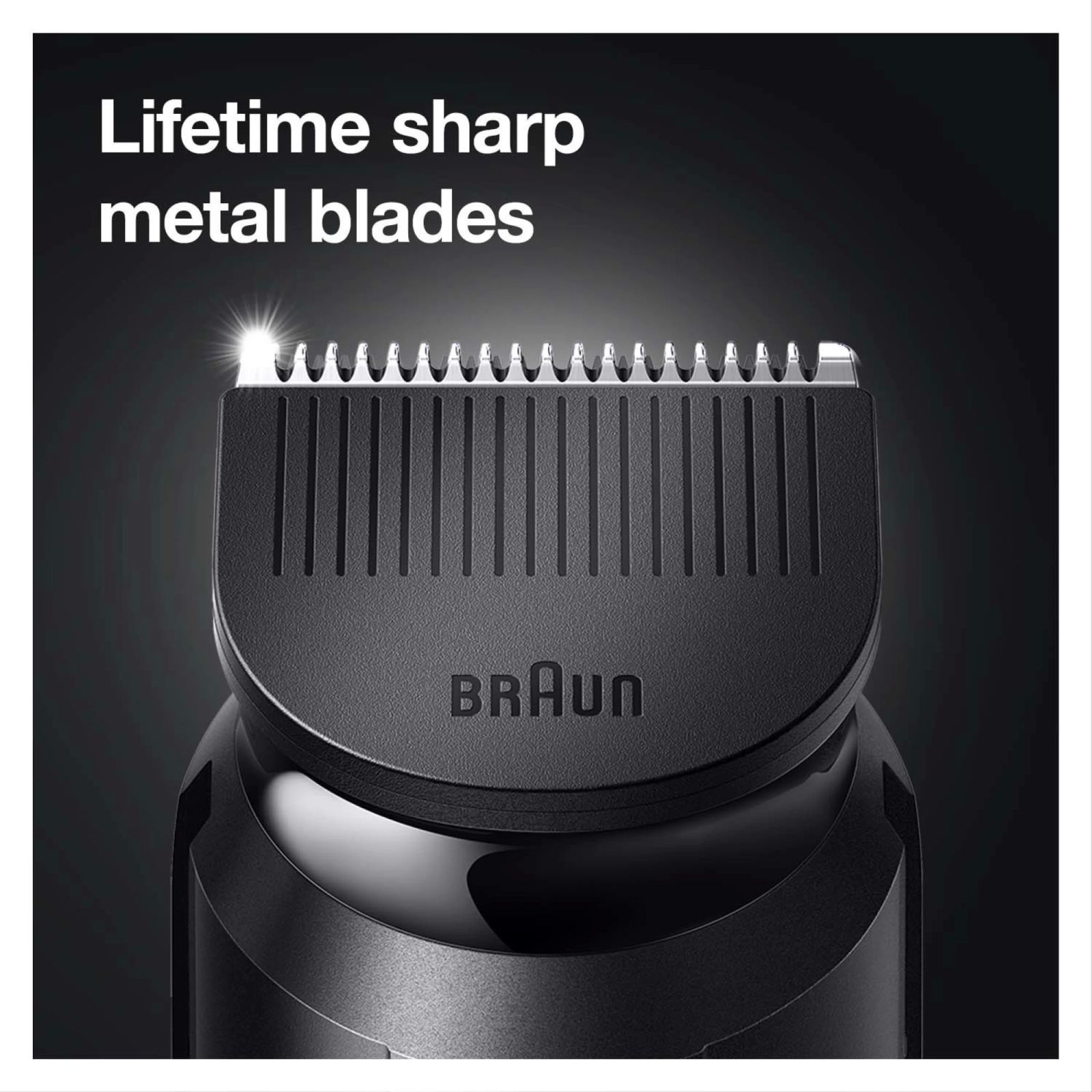 BRAUN MGK5380 9-in-1 Rechargeable Cordless Grooming Kit for Face, Hair, Ear, Nose & Body for Men (100mins Runtime, Quick Charging, Black)_4