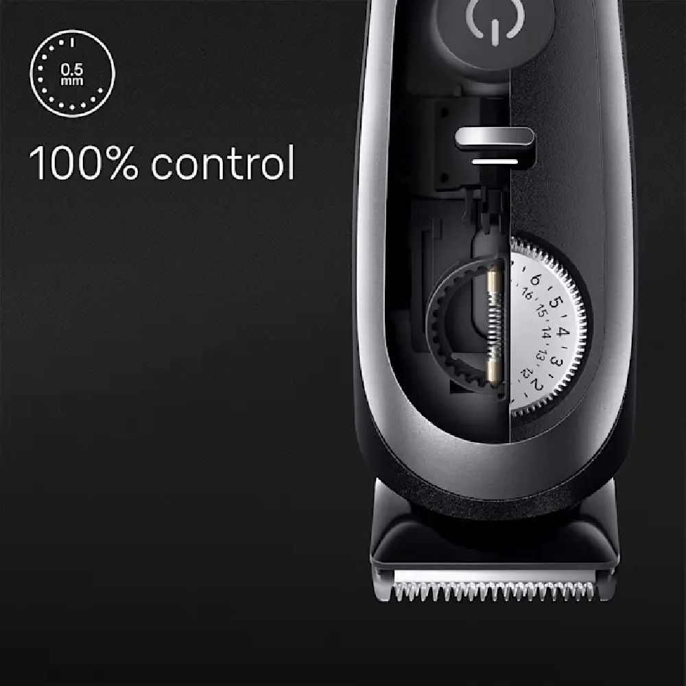 Braun Series 9 Rechargeable Cordless Wet & Dry Trimmer for Beard with 40 Length Settings for Men (180mins Runtime, AutoSense Technology, Grey)_6