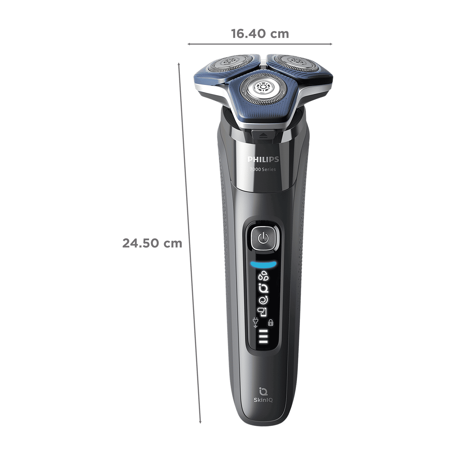 PHILIPS 7000 Series Rechargeable Cordless Shaver for Face for Men (60mins Runtime, SkinIQ Technology, Dark Chrome)_2