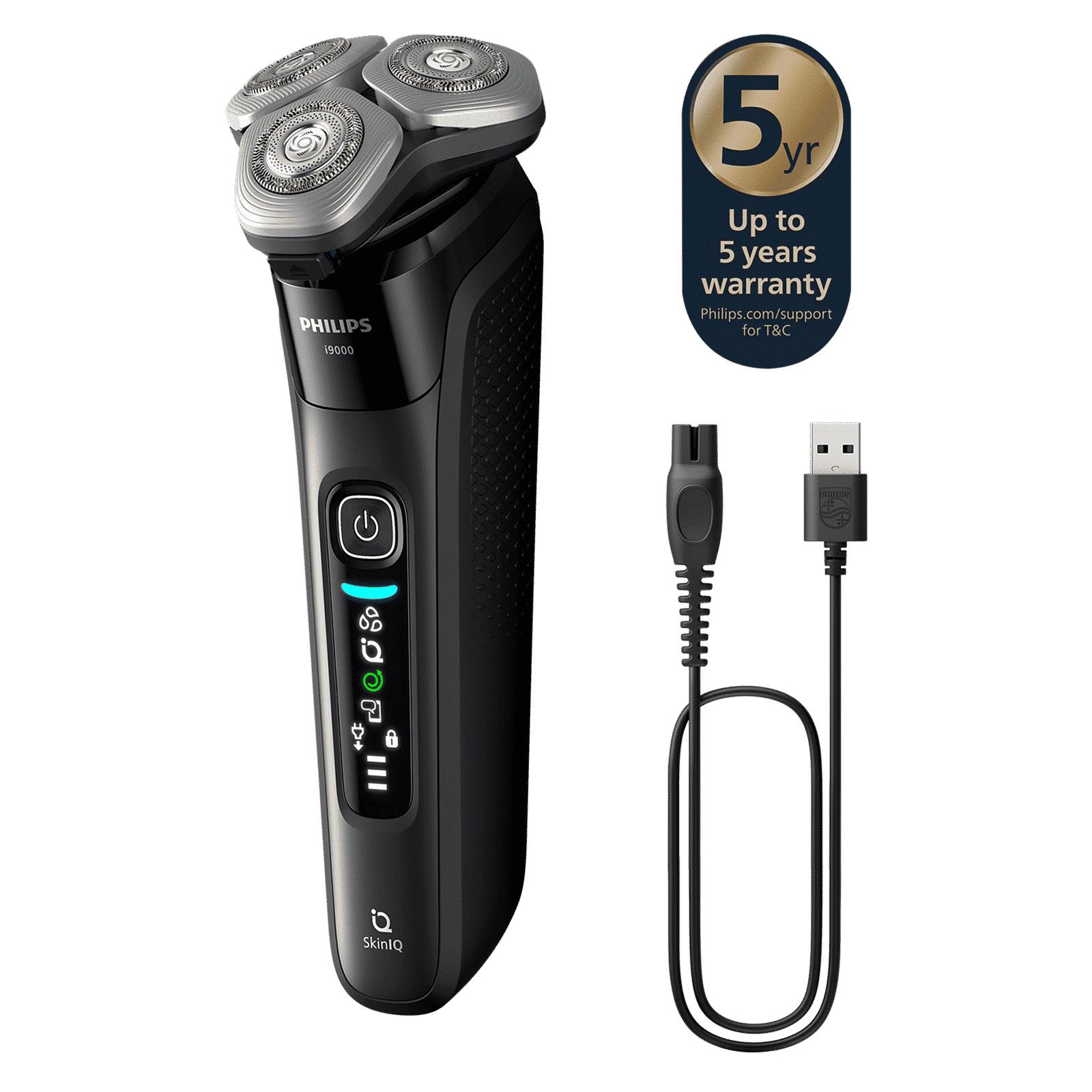 PHILIPS i9000 Rechargeable Cordless Shaver for Face for Men (50mins Runtime, SkinIQ Technology, Ink Black) PHILIPS i9000 Rechargeable Cordless Shaver for Face for Men (50mins Runtime, SkinIQ Technology, Ink Black)_8