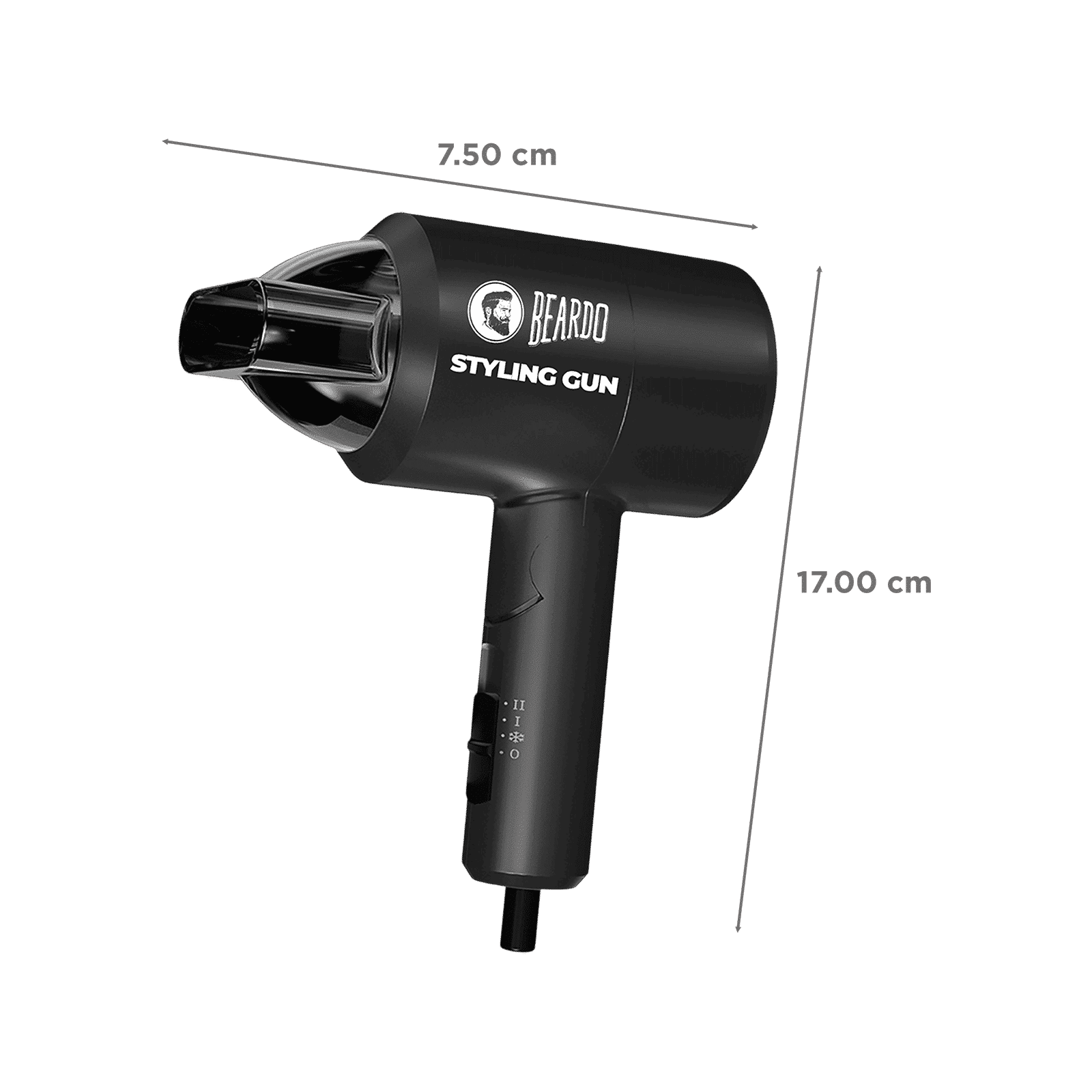 BEARDO Styling Gun Hair Dryer with 3 Heat Settings & Cool Flow (Thermo-Protect Technology, Black)_2