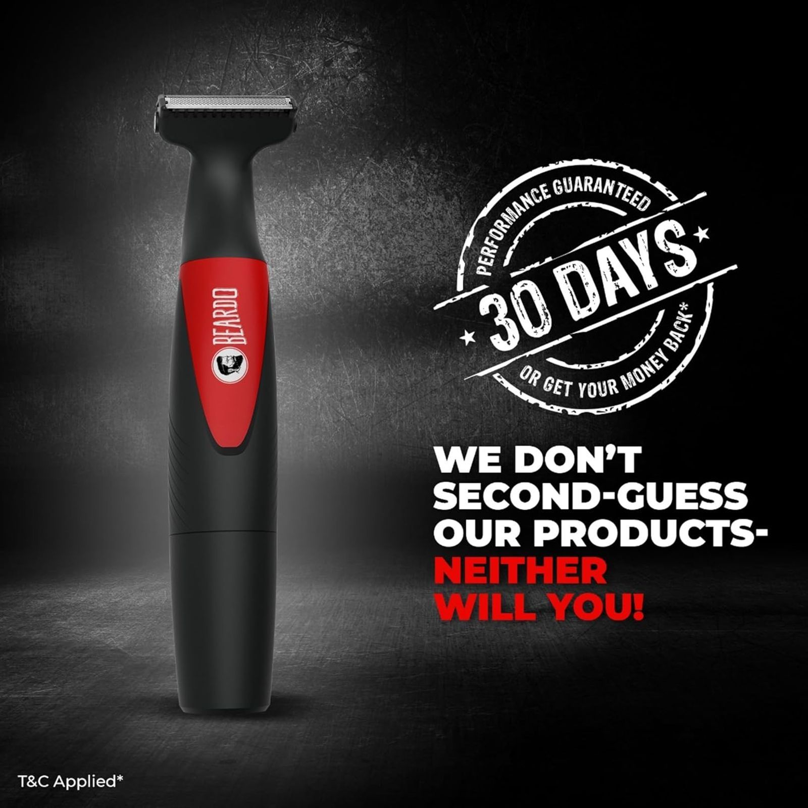 BEARDO I-Blade Rechargeable Cordless Wet & Dry Trimmer for Beard, Body, Hair & Intimate Areas with 4 Length Settings for Men (120 mins Runtime, Fast Charging, Black)_6