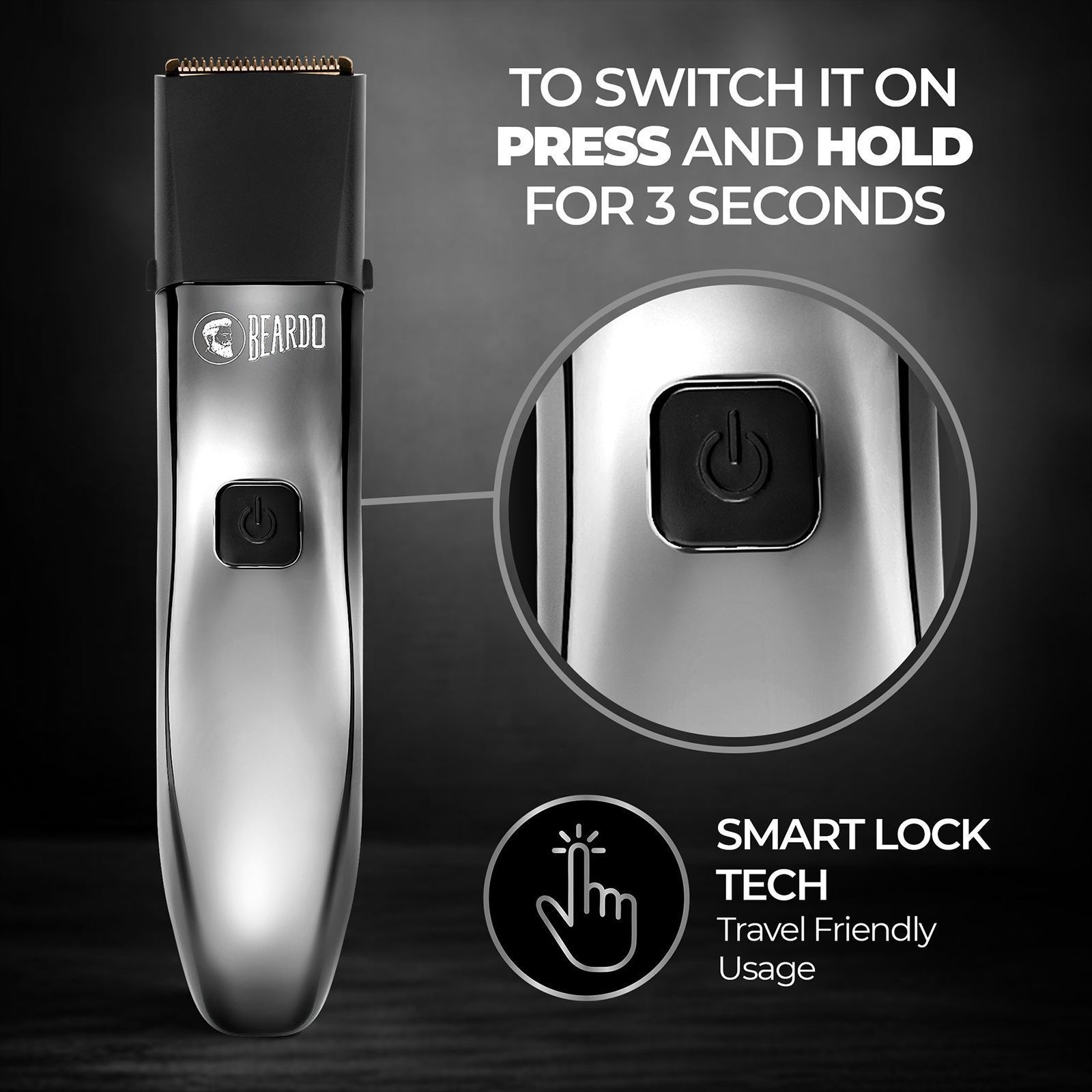 BEARDO Chrome Beast 8-in-1 Rechargeable Cordless Grooming Kit for Face, Nose & Ear, Beard & Moustche, Intimate Area, Head & Body for Men (90mins Runtime, Sleek Grooming Station, Black) BEARDO Chrome Beast 8-in-1 Rechargeable Cordless Grooming Kit for Face, Nose & Ear, Beard & Moustche, Intimate Area, Head & Body for Men (90mins Runtime, Sleek Grooming Station, Black)_14