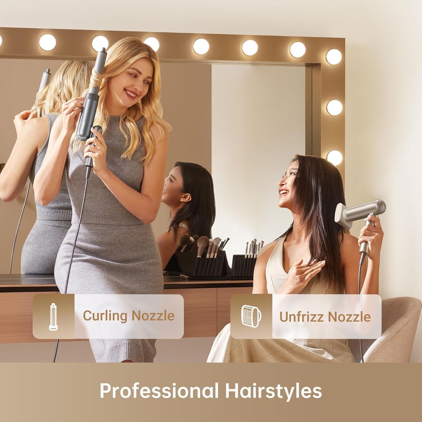 DREAME Pocket Hair Dryer with 5 Heat Settings (300 Million Negative Ions Per CM, Grey)_13