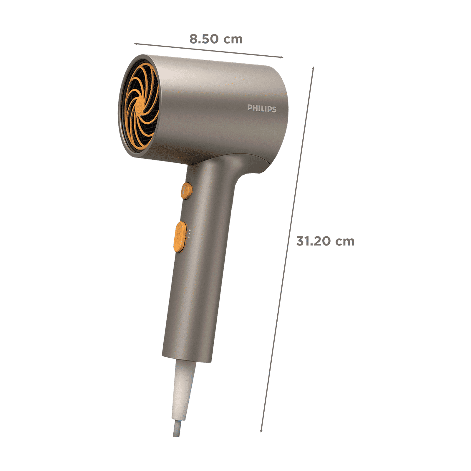 PHILIPS BHD 3000 Series Hair Dryer with 2 Heat Settings (Ionic Technology, Metalic)_2