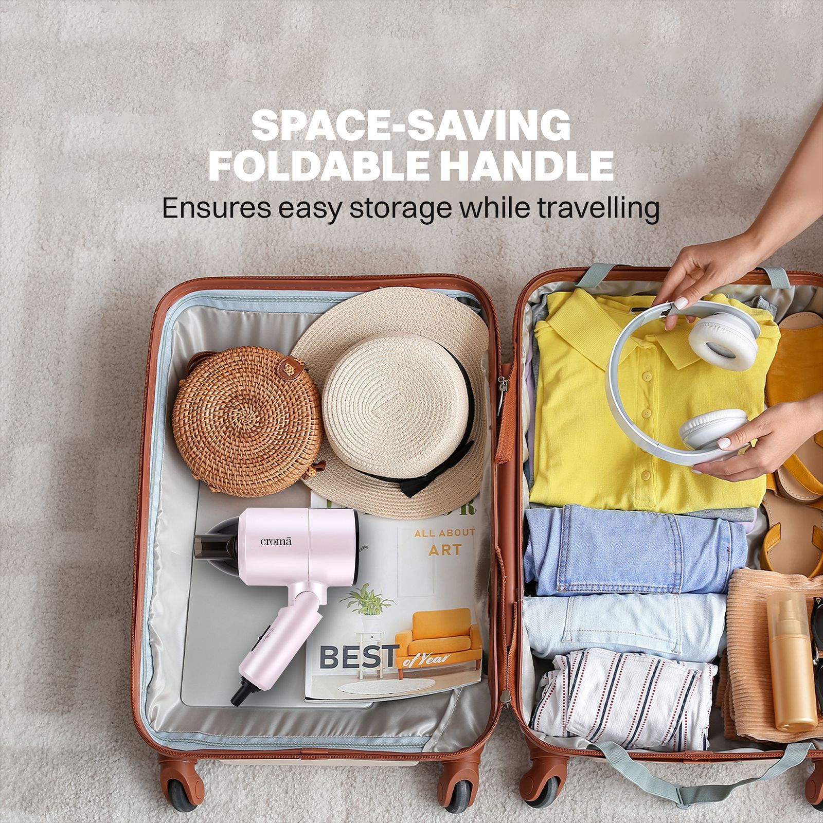 Croma Hair Dryer with 3 Heat Settings & Cool Shot (Overheat Protection, Pink)_17