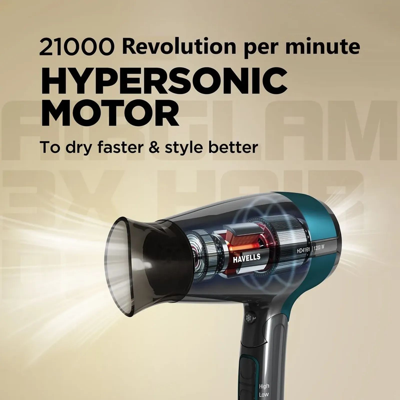 Havells Air Glam 3X Hair Dryer with 3 Heat Settings & Cool Shot (Hypersonic Powerful Motor, Black)_10