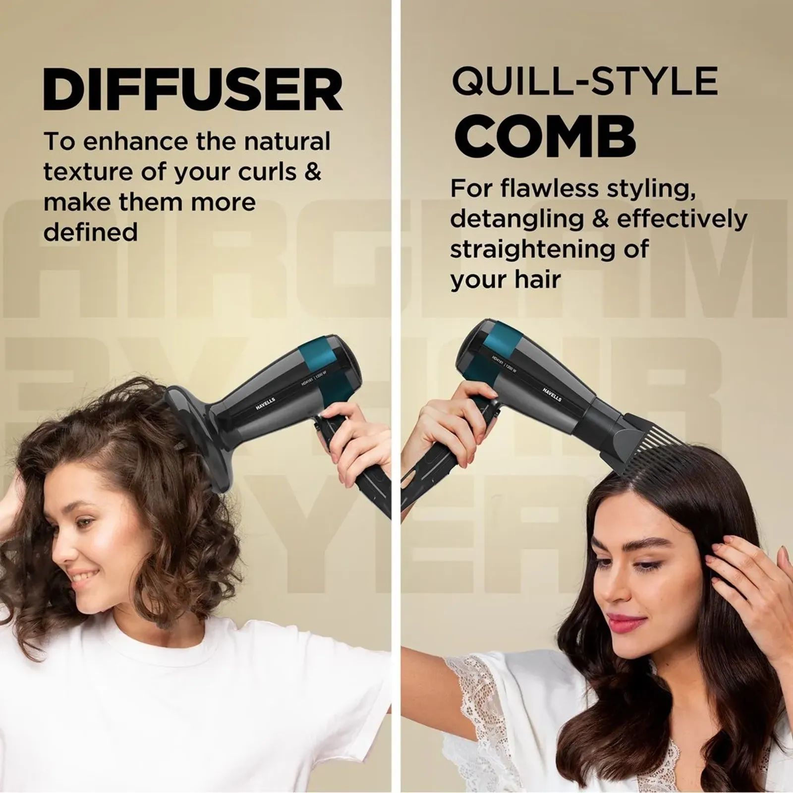 Havells Air Glam 3X Hair Dryer with 3 Heat Settings & Cool Shot (Hypersonic Powerful Motor, Black)_13