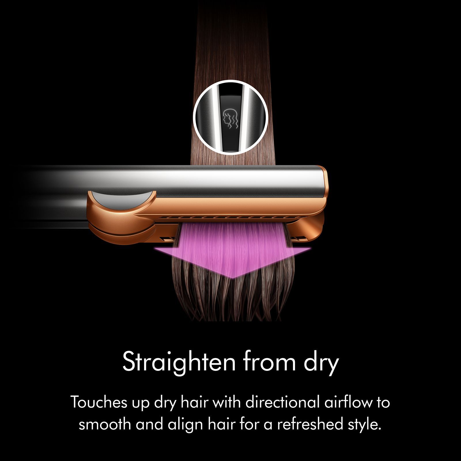 Dyson Airstrait 2-in-1 Hair Styler with Negative Ions (Intuitive Airflow, Ceramic Pink & Rose Gold)_4