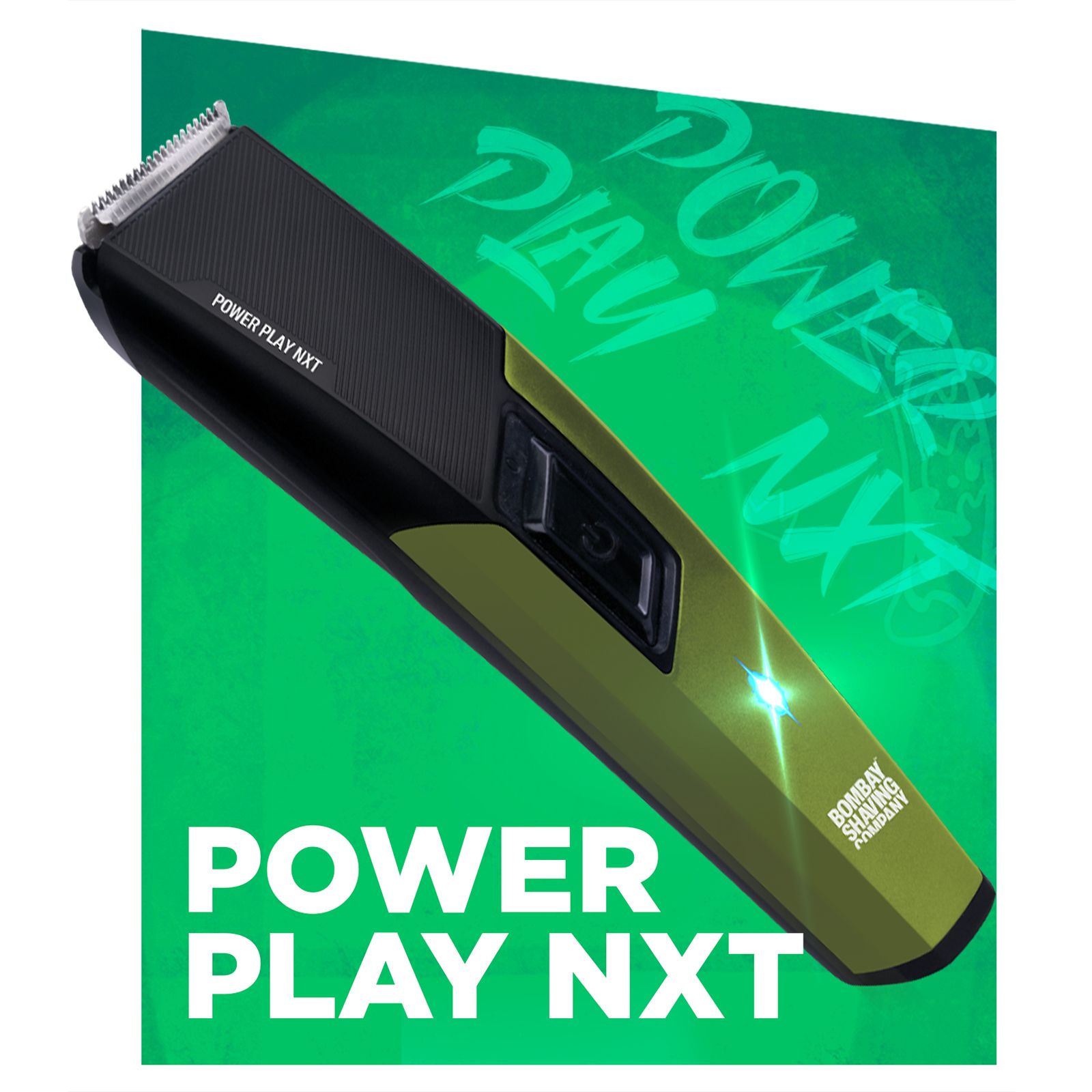 Bombay Shaving Company Power Play Nxt Rechargeable Cordless Dry Trimmer for Beard & Moustache with 6 Length Settings for Men (90mins Runtime, Self Sharpening Blades, Green)_2