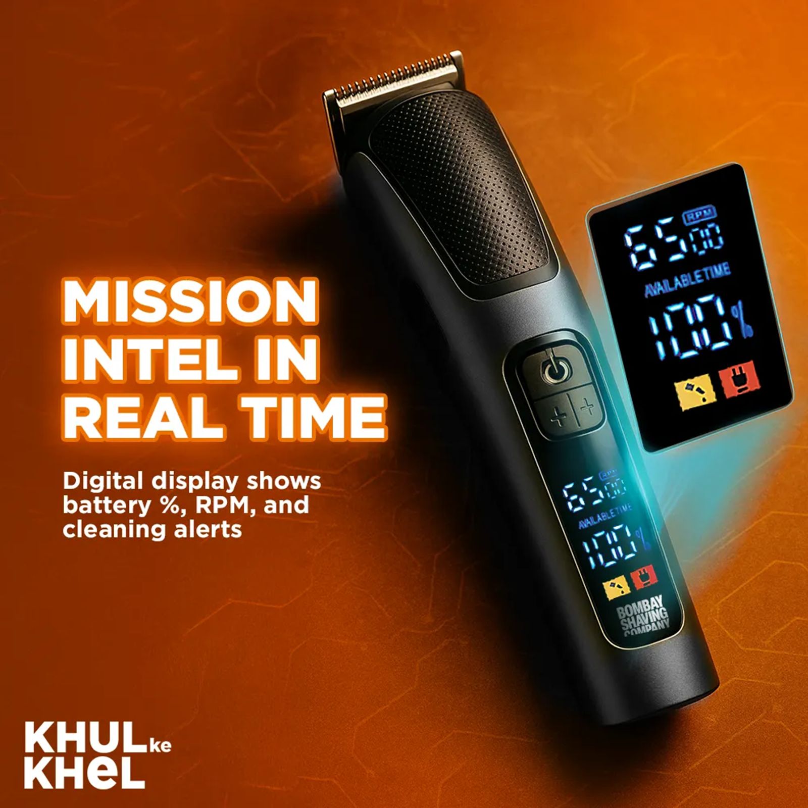 Bombay Shaving Company Legend 365 12-in-1 Rechargeable Cordless Multipurpose Trimmer for Beard, Ear, Nose, Body, Underarms & Intimate Areas for Men (300mins Runtime, Smart RPM Technology, Black)_6