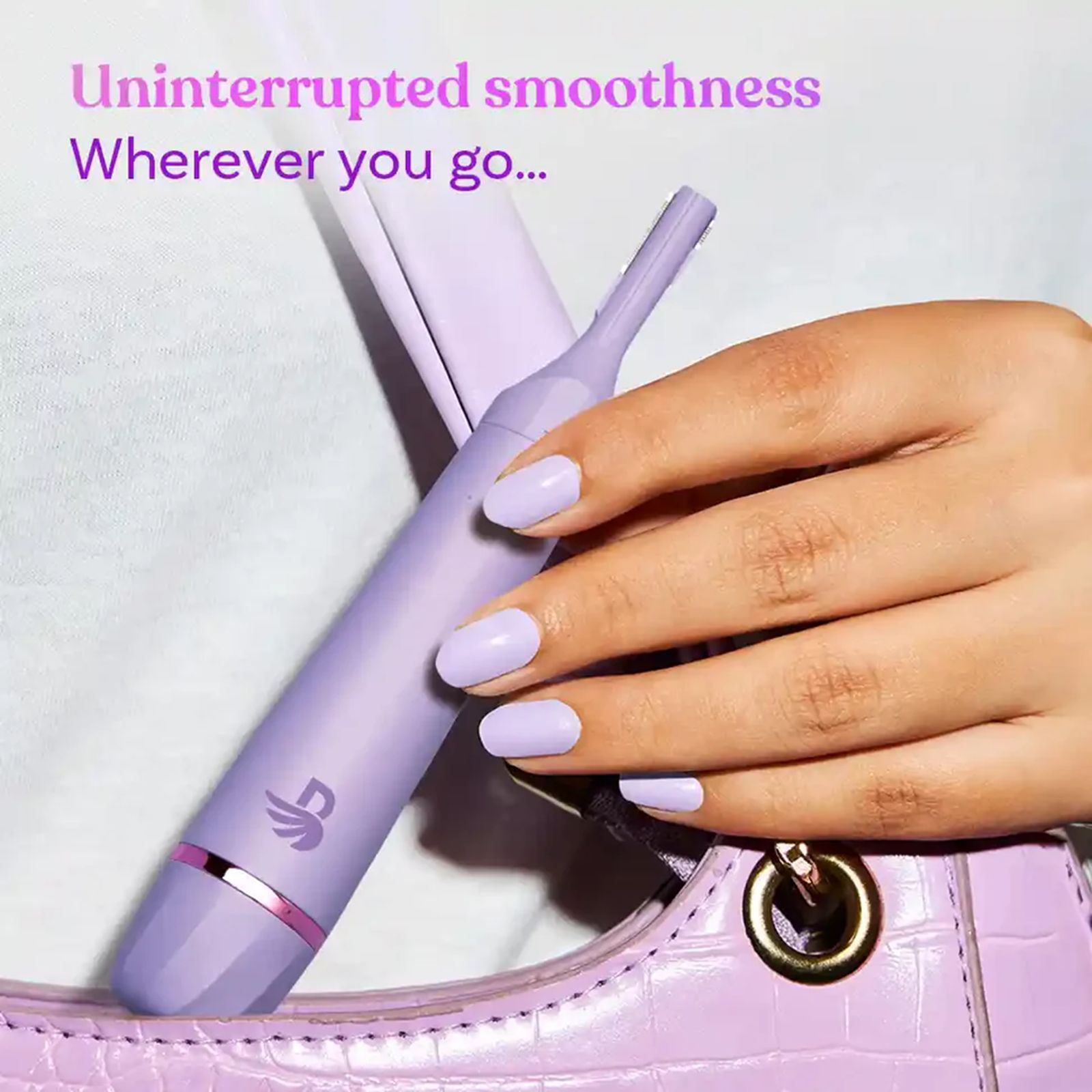 Bombae Fuzzoff 6 in 1 Rechargeable Cordless Multipurpose Trimmer for Eyebrows, Upper Lip, Chin, Peach Fuzz, Underarms & Intimate Areas for Women (90mins Runtime, Waterproof, Purple)_7