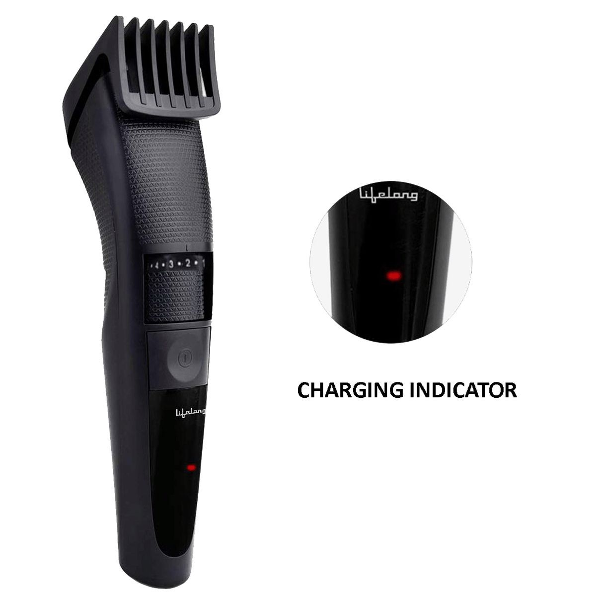 Lifelong LLPCM05 Rechargeable Cordless Dry Trimmer for Face with 20 Length Settings for Men (50min Runtime, Quick Charging, Black)_6
