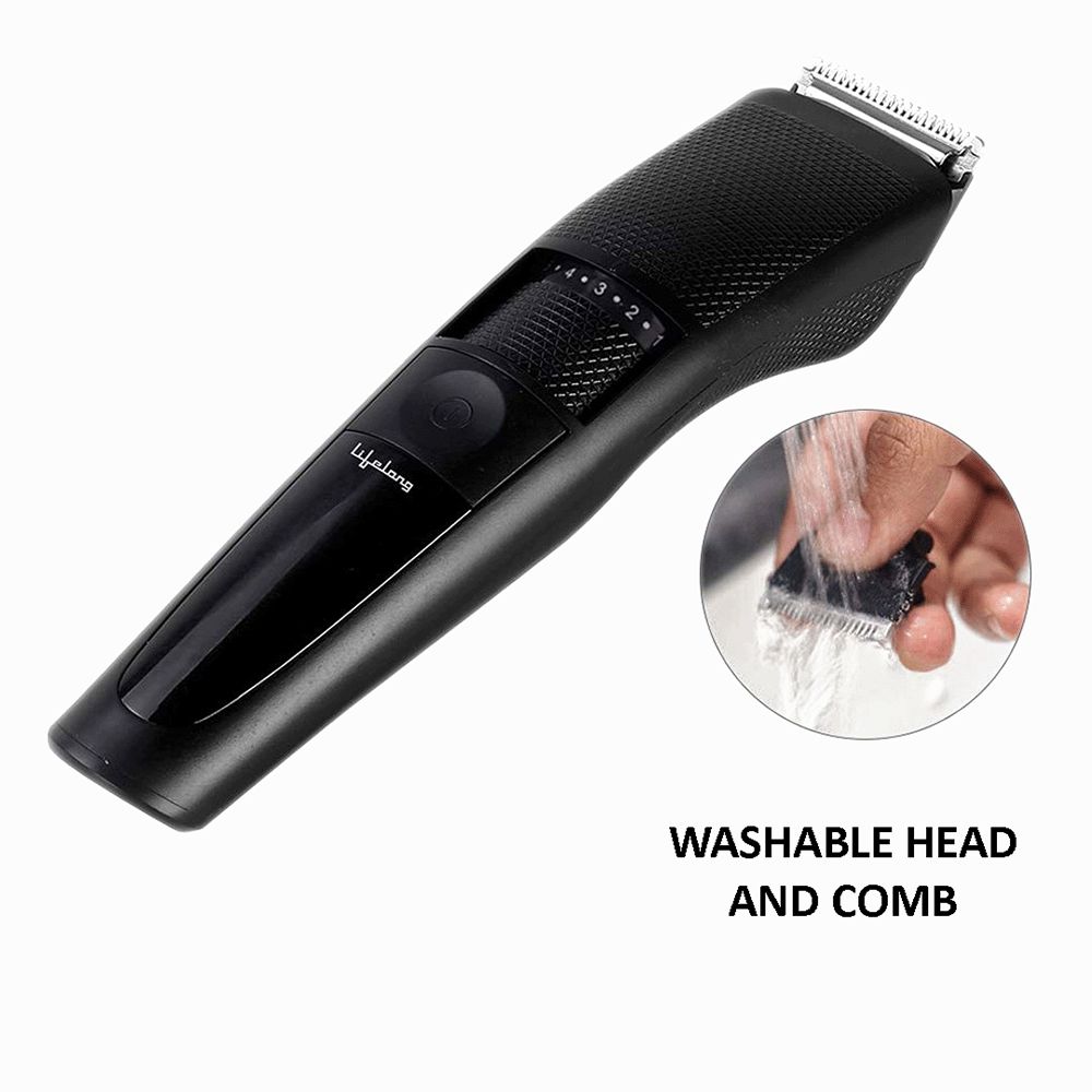 Lifelong LLPCM05 Rechargeable Cordless Dry Trimmer for Face with 20 Length Settings for Men (50min Runtime, Quick Charging, Black)_9