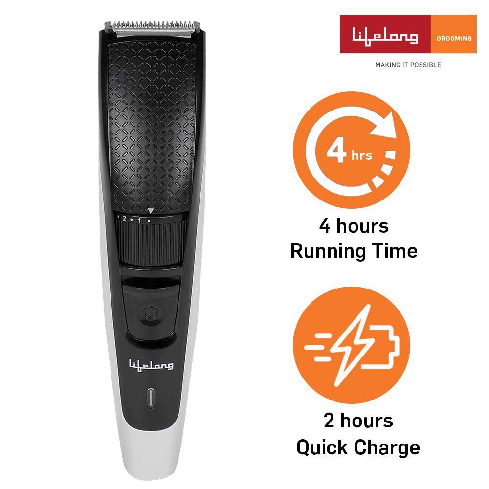 Lifelong LLPCM11 Cordless Dry Trimmer for Beard with 20 Length Settings for Men (240mins Runtime, Stainless Steel Blades, Silver)_7