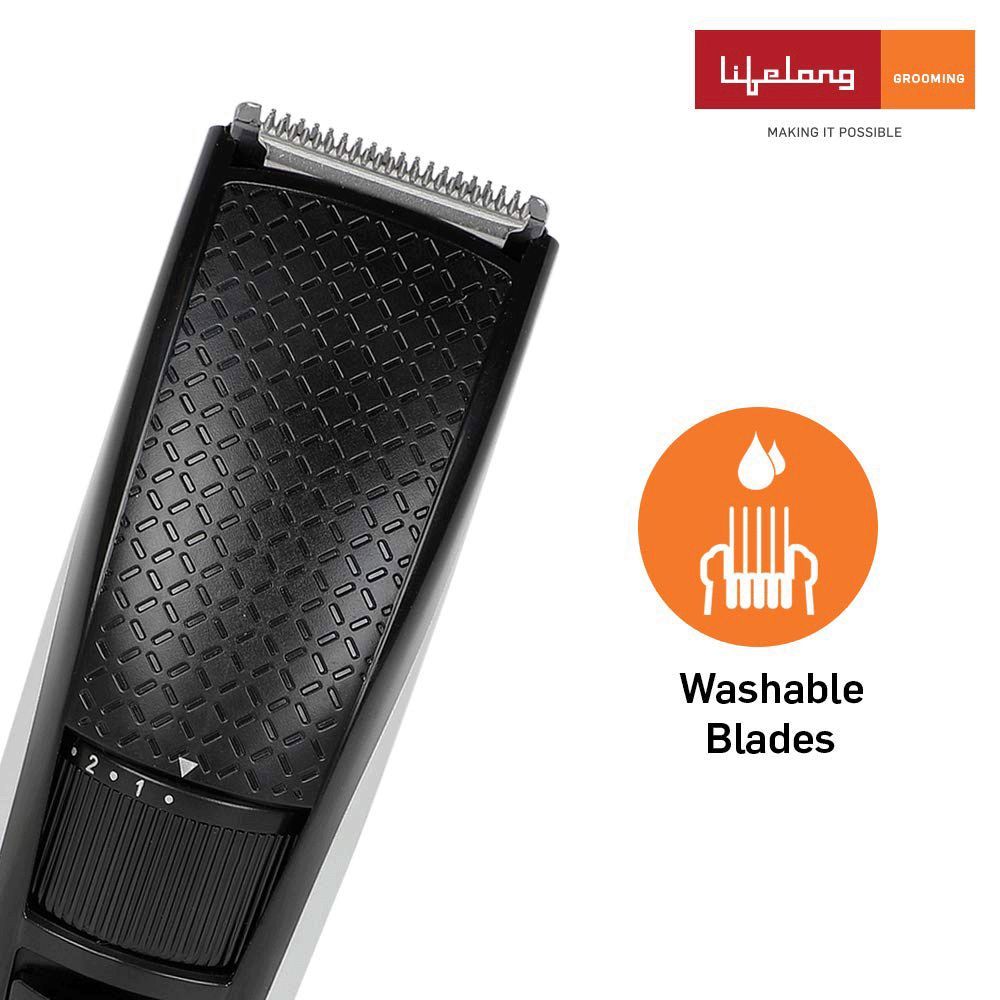 Lifelong LLPCM11 Cordless Dry Trimmer for Beard with 20 Length Settings for Men (240mins Runtime, Stainless Steel Blades, Silver)_3