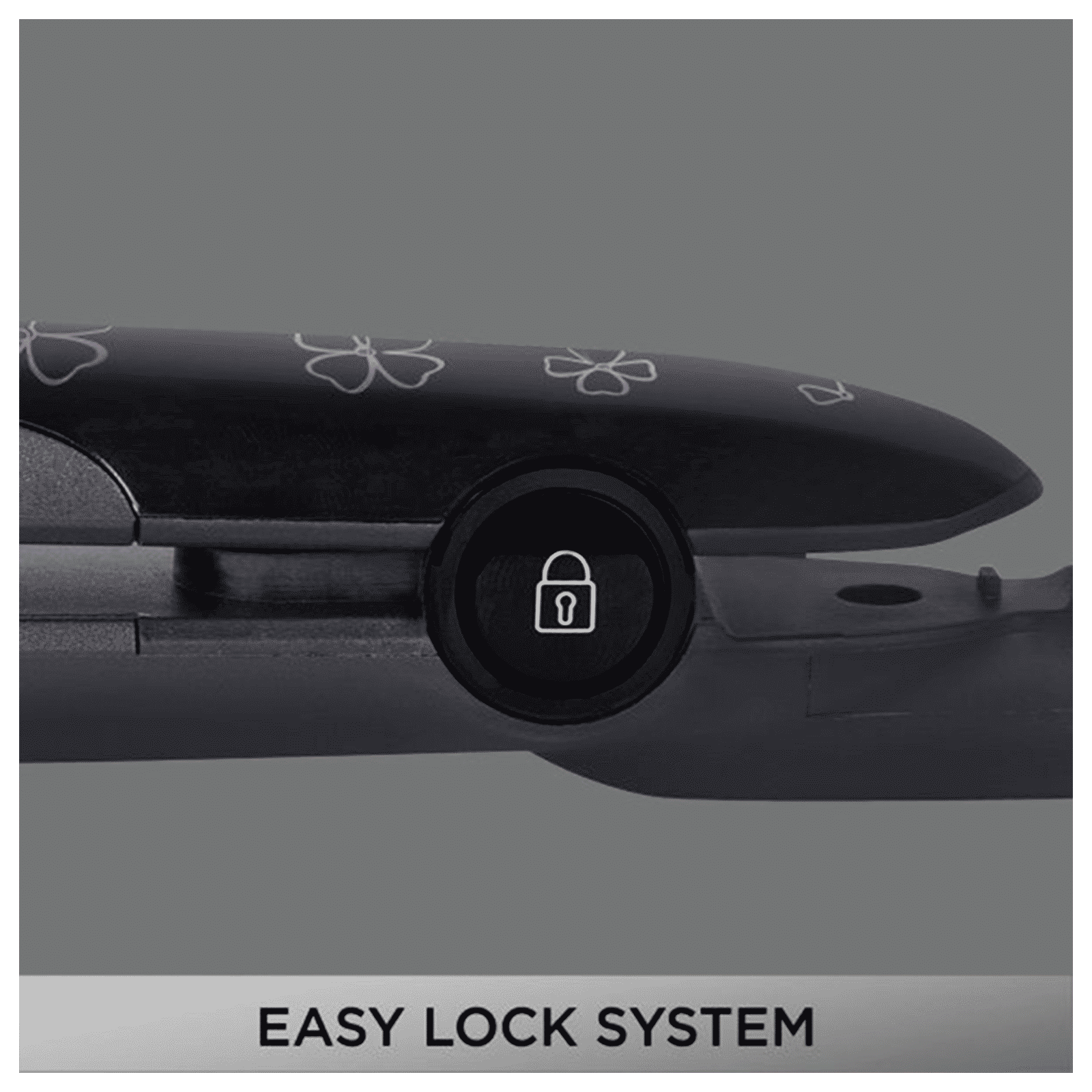 VEGA Adore Hair Straightener with Easy Lock System (Ceramic Plates, Black & Pink)_12