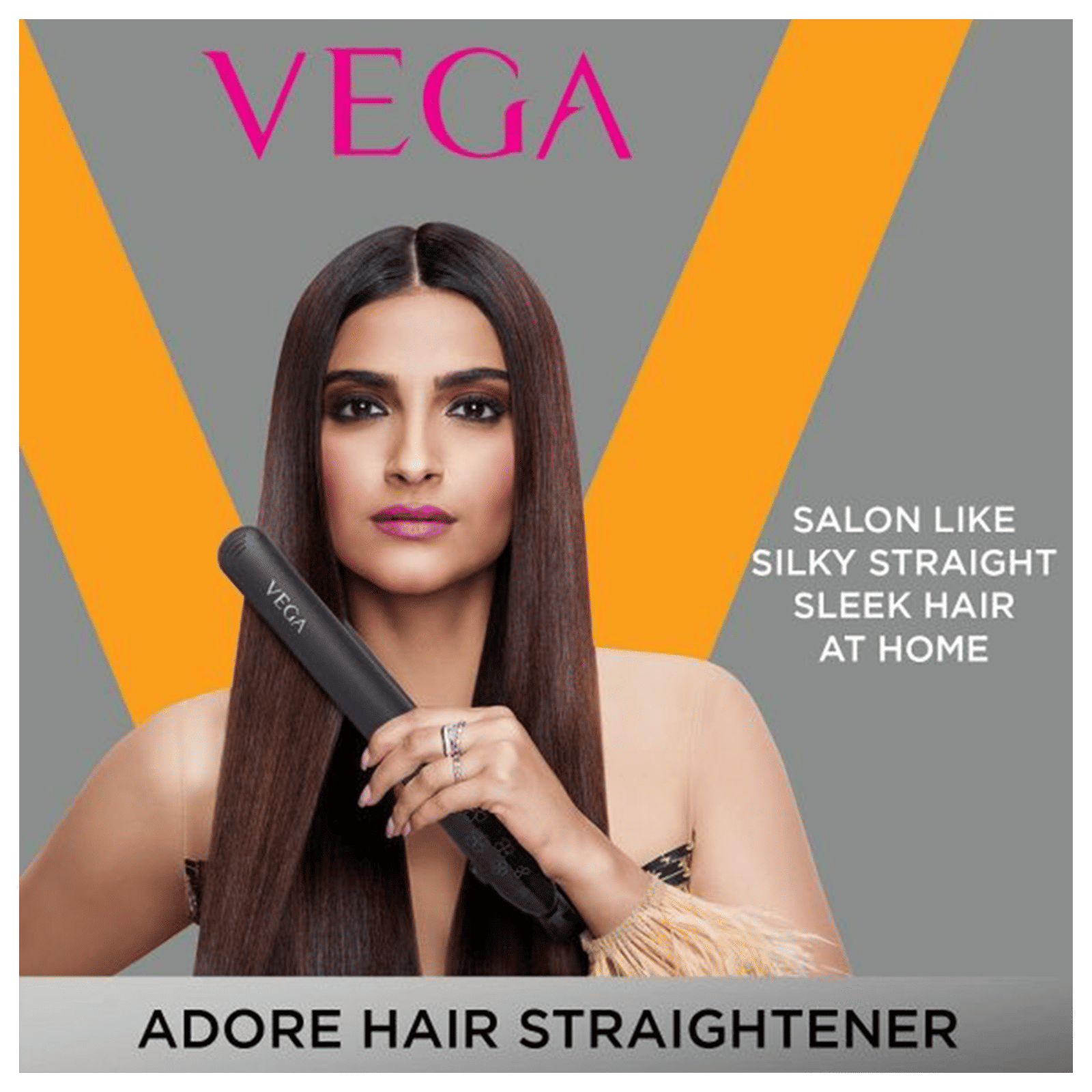 VEGA Adore Hair Straightener with Easy Lock System (Ceramic Plates, Black & Pink)_13