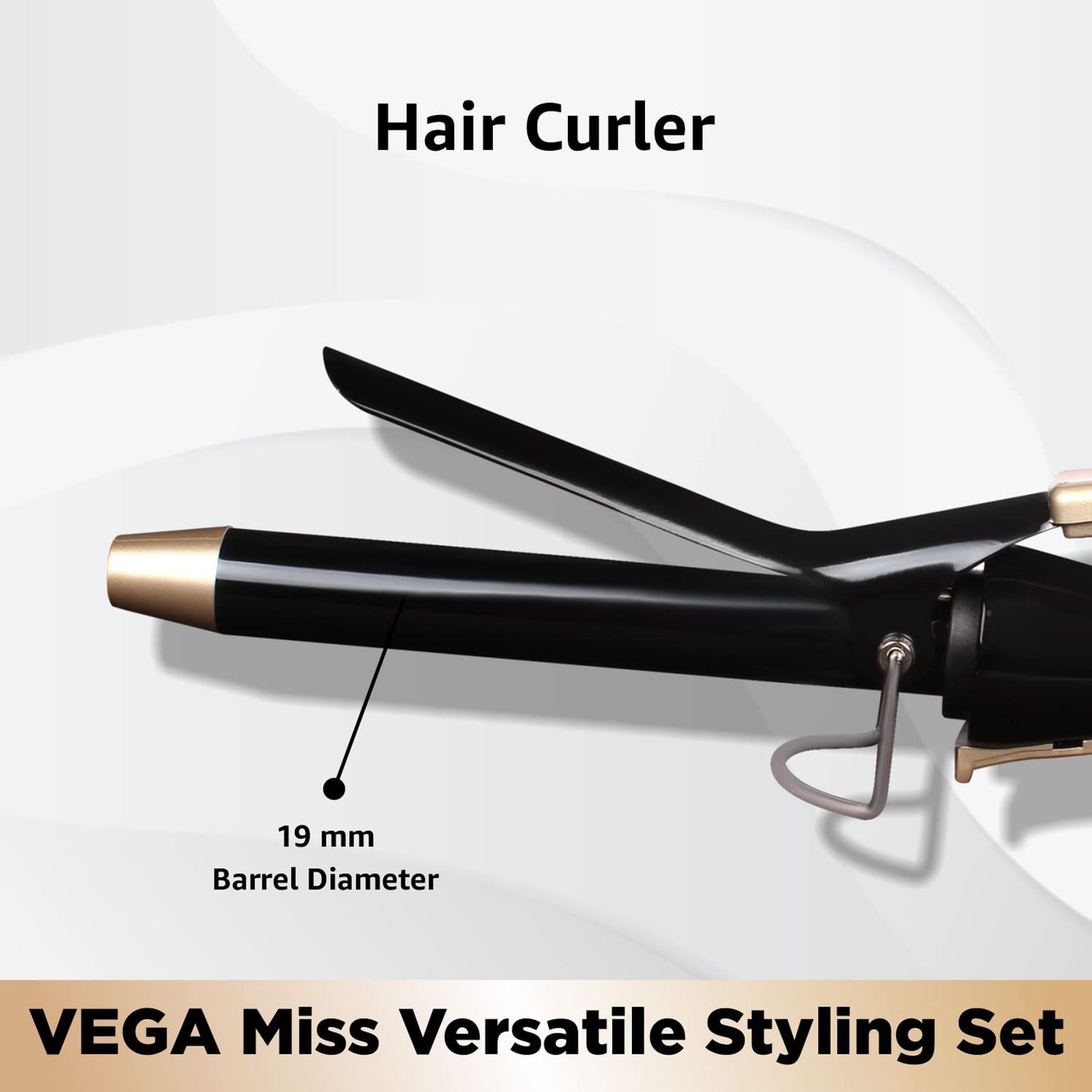 VEGA Miss Versatile Hair Styler with Ceramic Coating Technology (LED Indicator, Black & Gold)_5