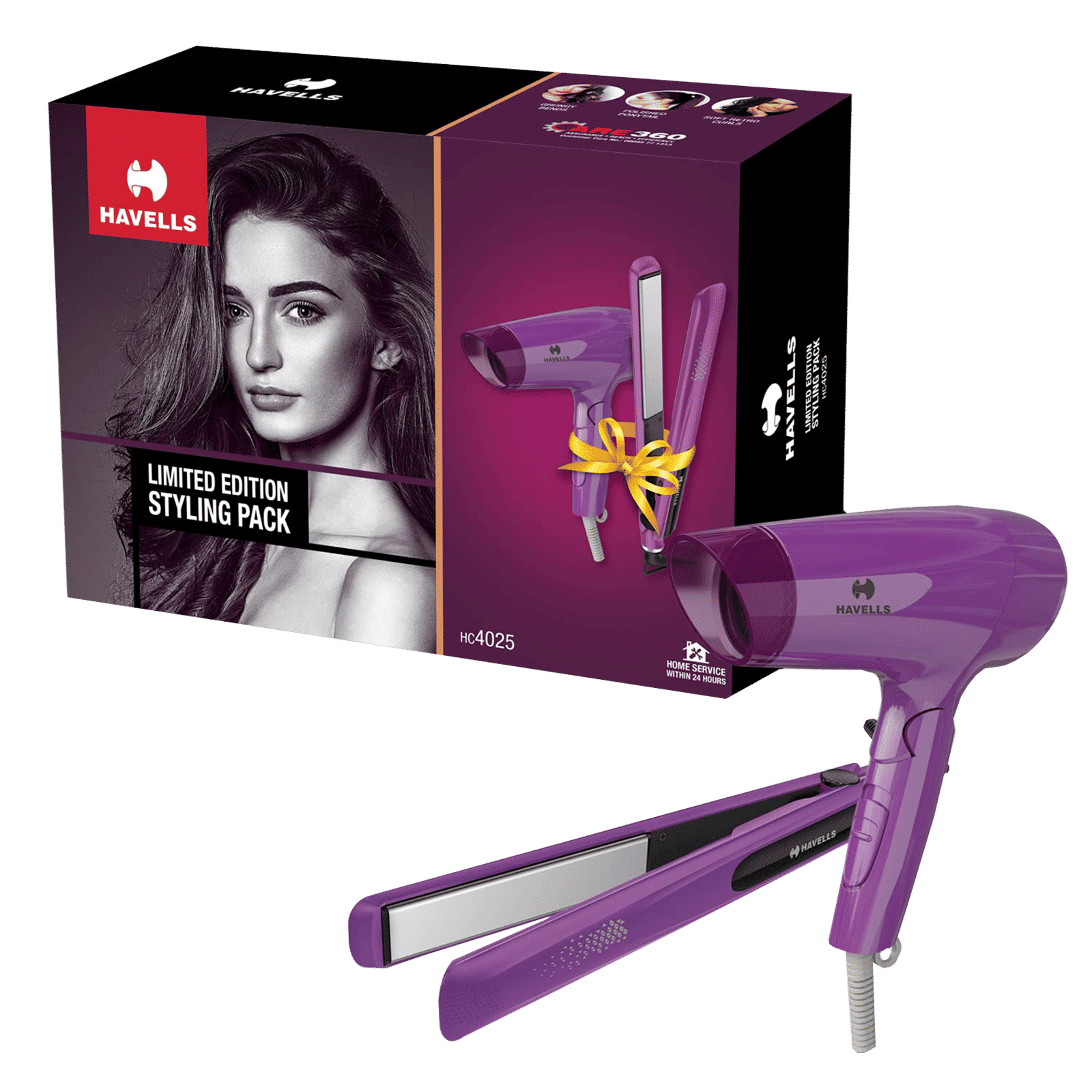 HAVELLS HC4025 Hair Styler with Instant Heat Technology (LED Indicator, Purple) HAVELLS HC4025 Hair Styler with Instant Heat Technology (LED Indicator, Purple)_2