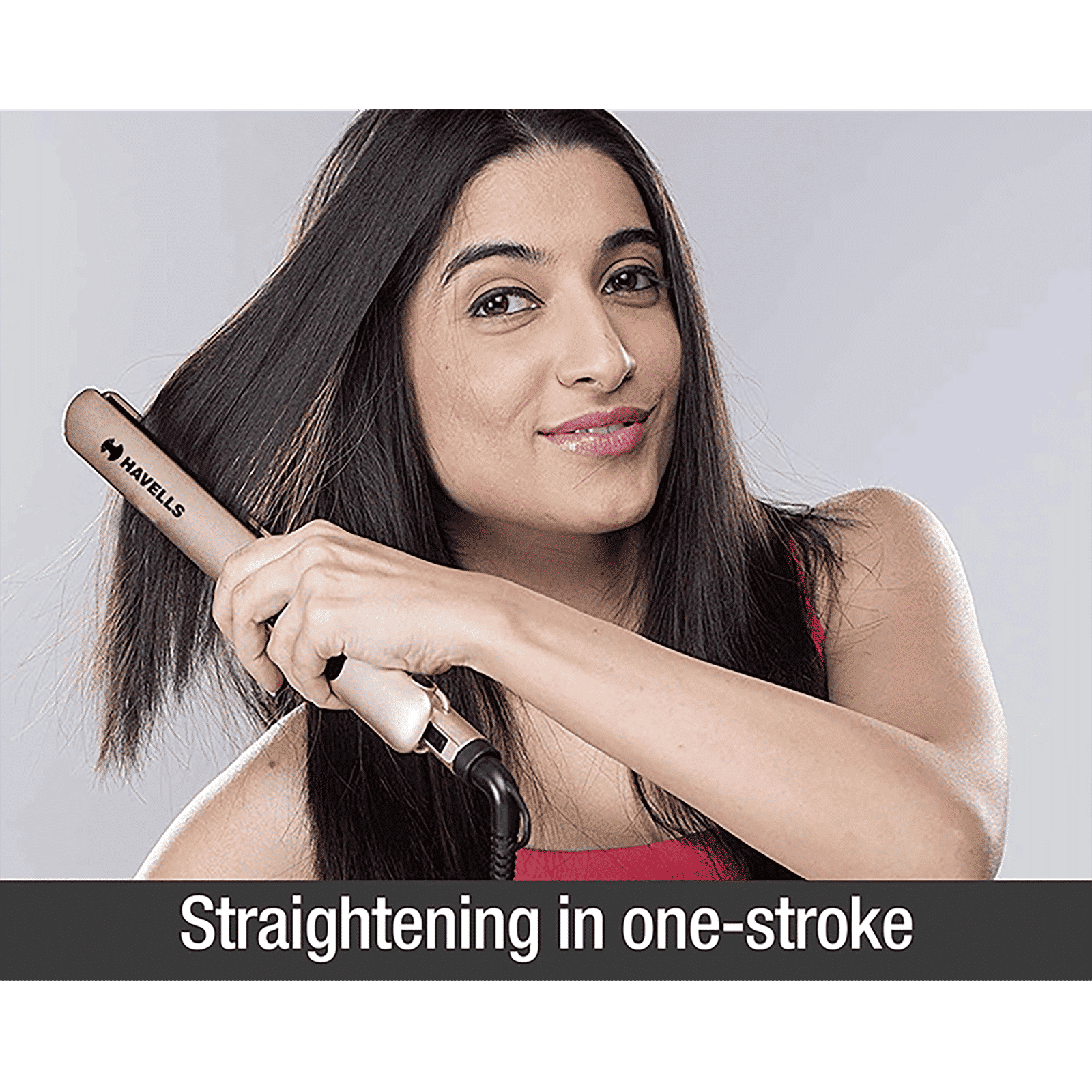 HAVELLS Hair Straightener with 6 Temperature Settings (Titanium Coated Plates, Gold)_8