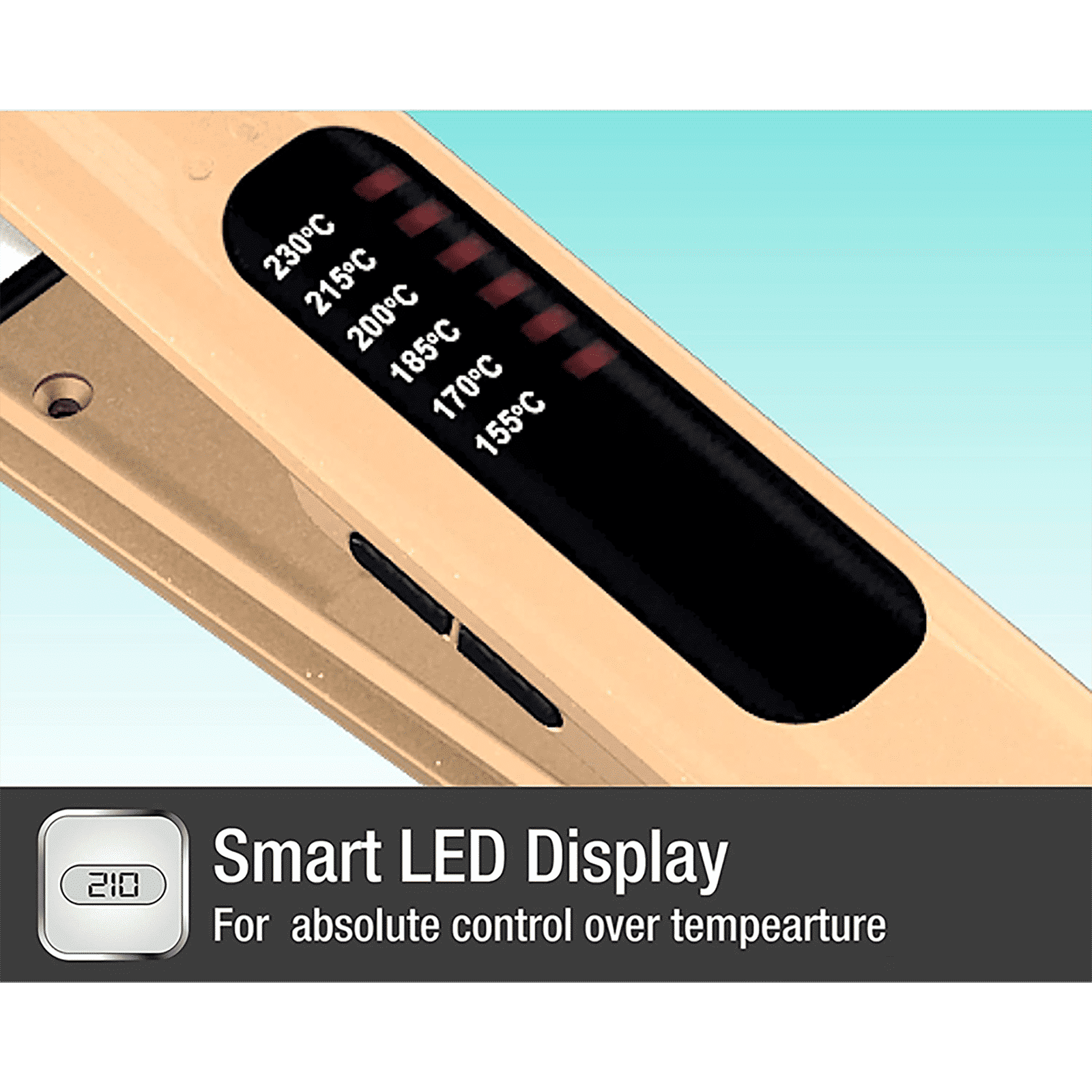 HAVELLS Hair Straightener with 6 Temperature Settings (Titanium Coated Plates, Gold)_14