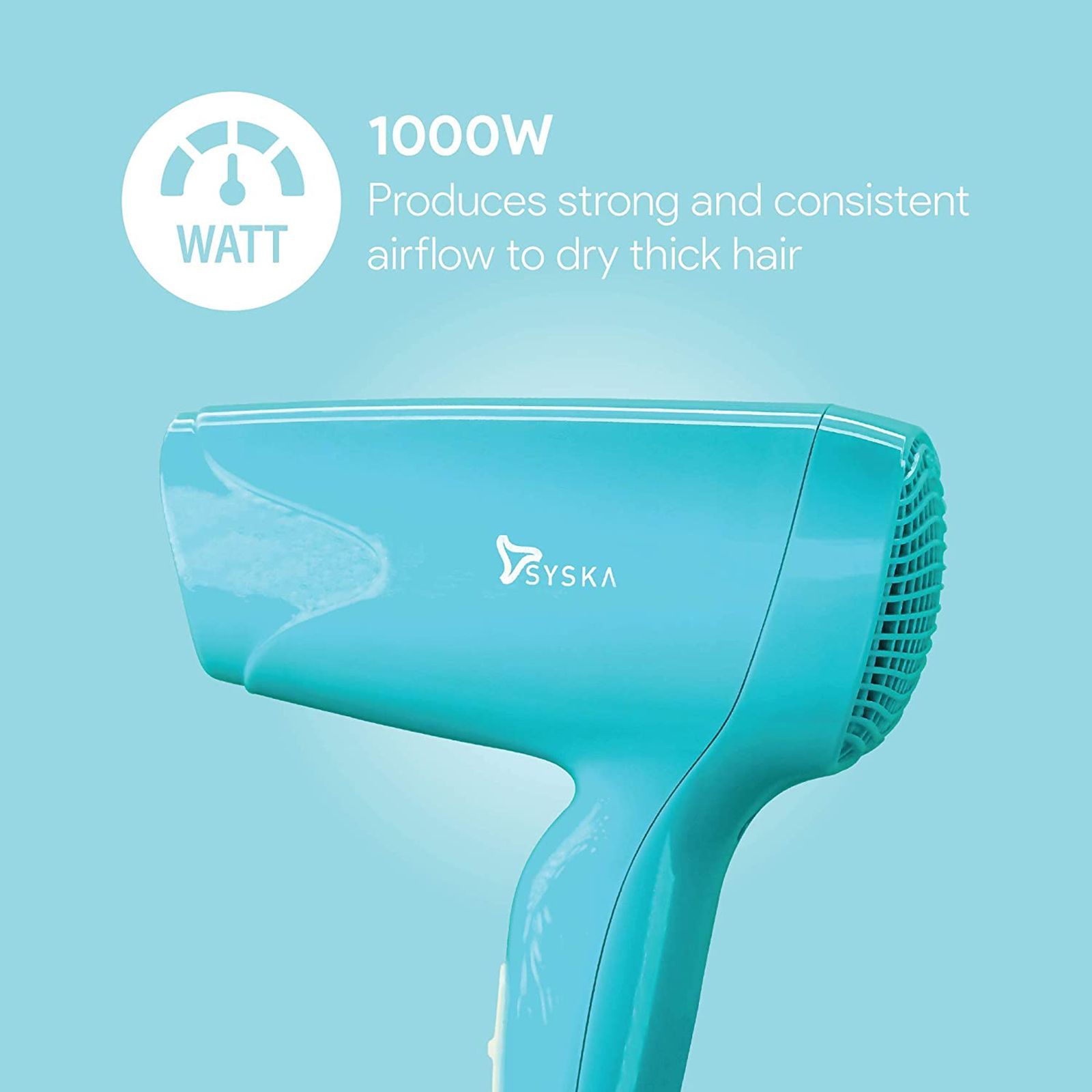SYSKA Hair Dryer (Overheating Protection, Teal)_7
