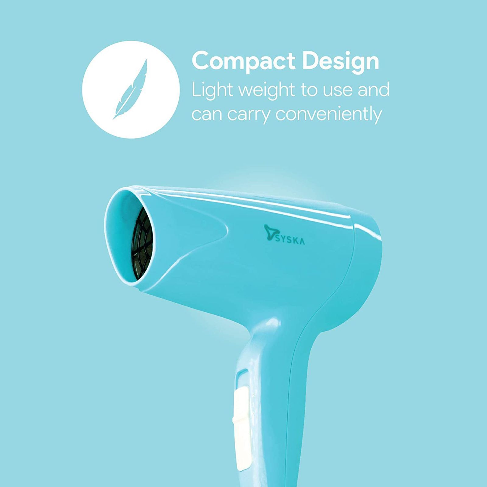 SYSKA Hair Dryer (Overheating Protection, Teal)_8