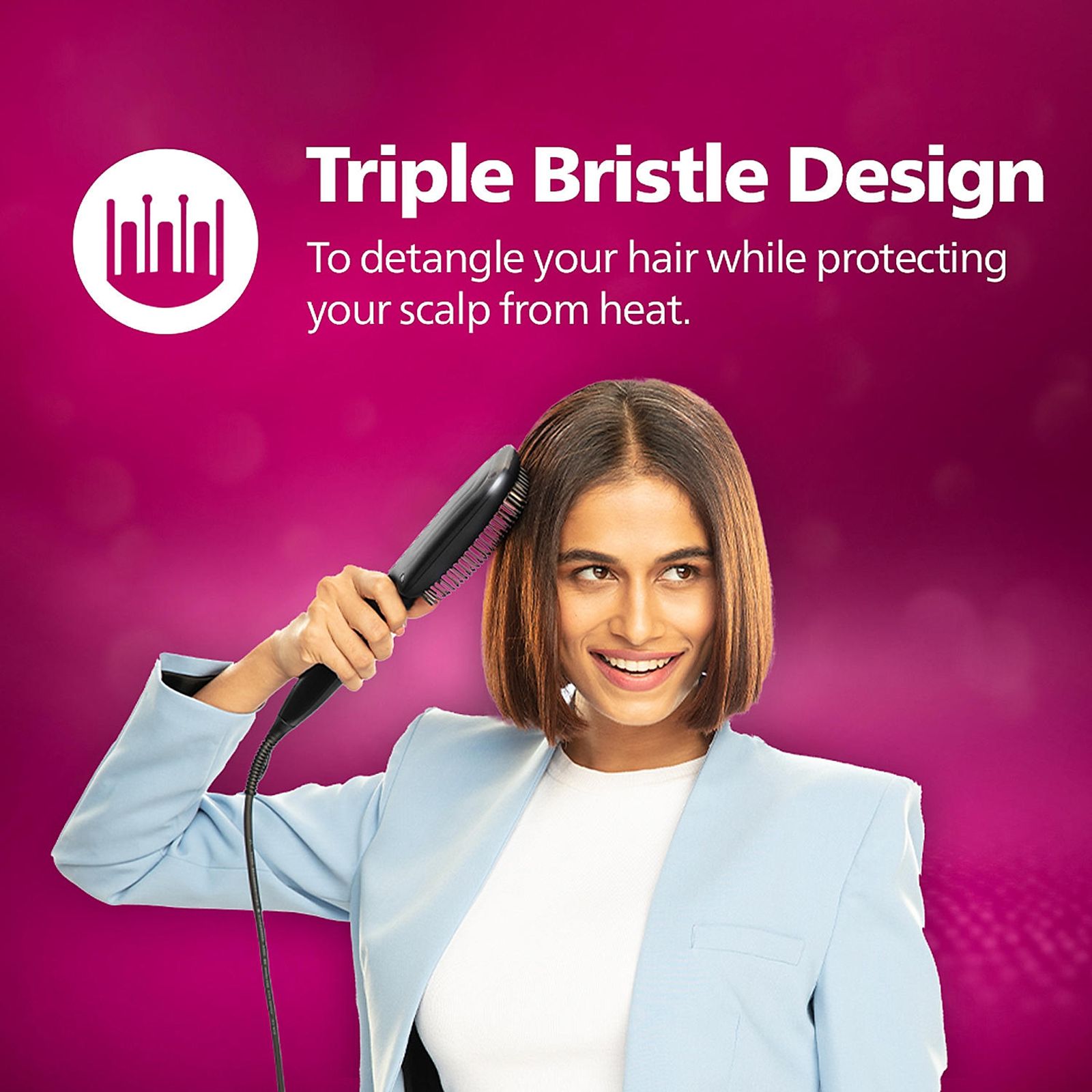 PHILIPS BHH880/10 Hair Straightening Brush with 2 Temperature Settings (Black)_7