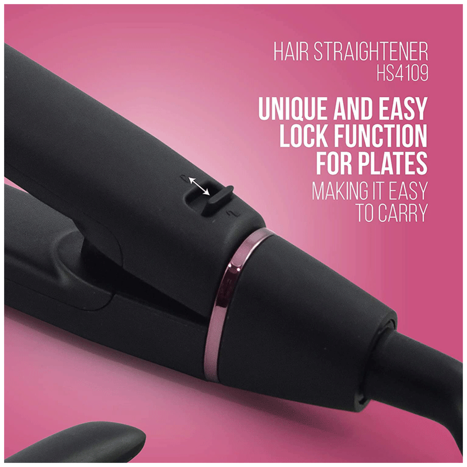 HAVELLS HS4109 Hair Straightener with LED Indicator (Floating Ceramic Coated Plates, Black)_9