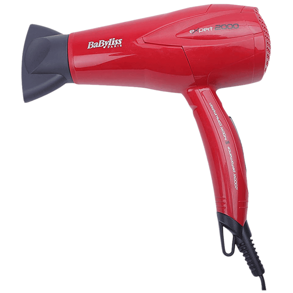 BaByliss D302RE Hair Dryer with 3 Heat Settings (Narrow Centre Nozzle, Red)_1